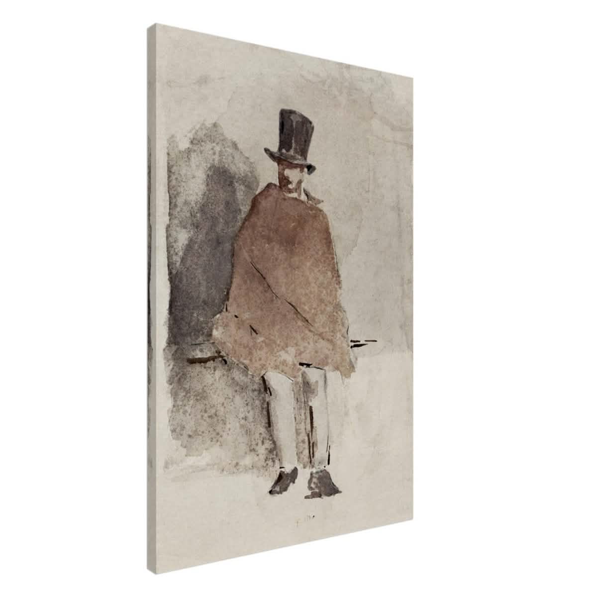 The Man in the Tall Hat (1858 - 1859) Edouard Manet | Wall art Print - 60x90 cm / 24x36″ - Canvas -