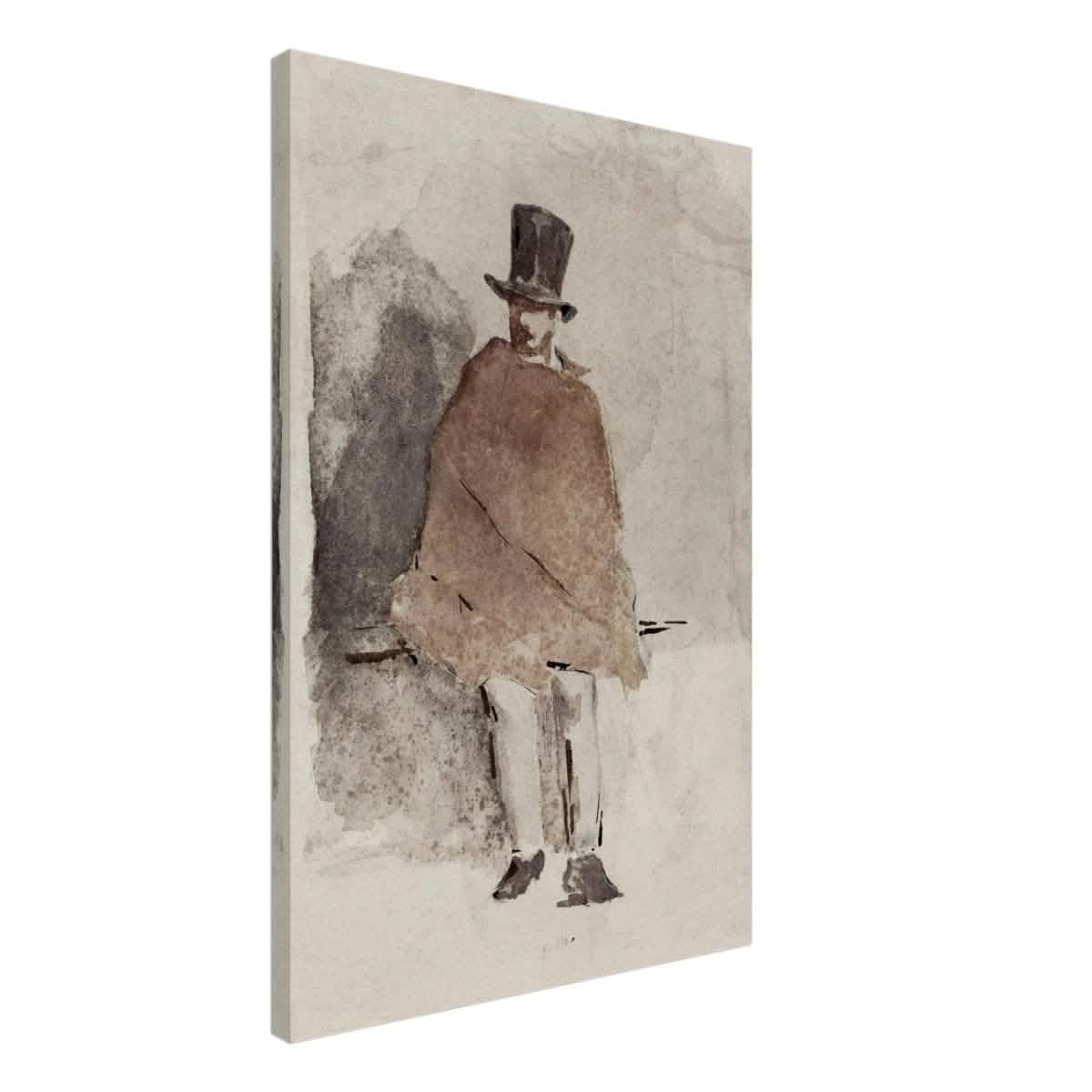 The Man in the Tall Hat (1858 - 1859) Edouard Manet | Wall art Print - 50x75 cm / 20x30″ - Canvas -