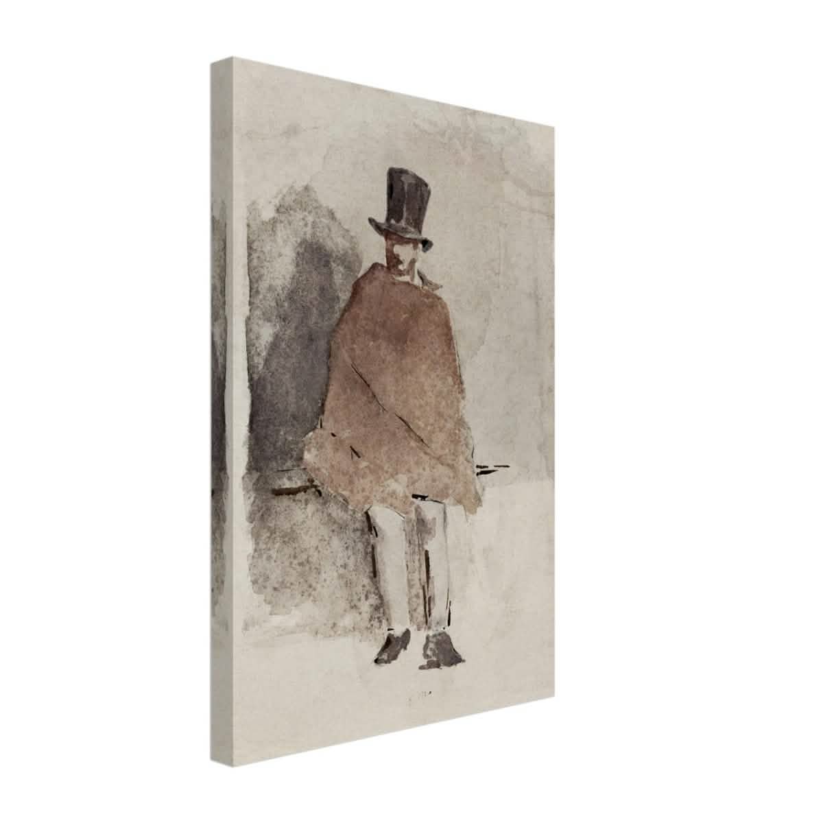 The Man in the Tall Hat (1858 - 1859) Edouard Manet | Wall art Print - 30x45 cm / 12x18″ - Canvas -