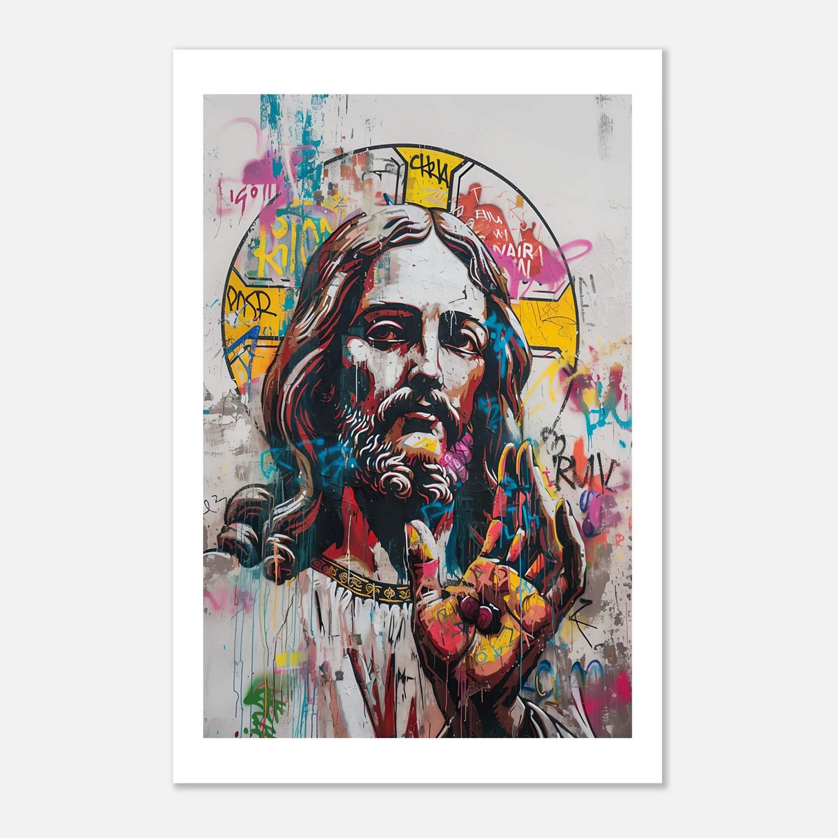 The Messiah Jesus Christian Art Da Vinci Modern Art - Aluminum Print - 60x90 cm / 24x36″ -