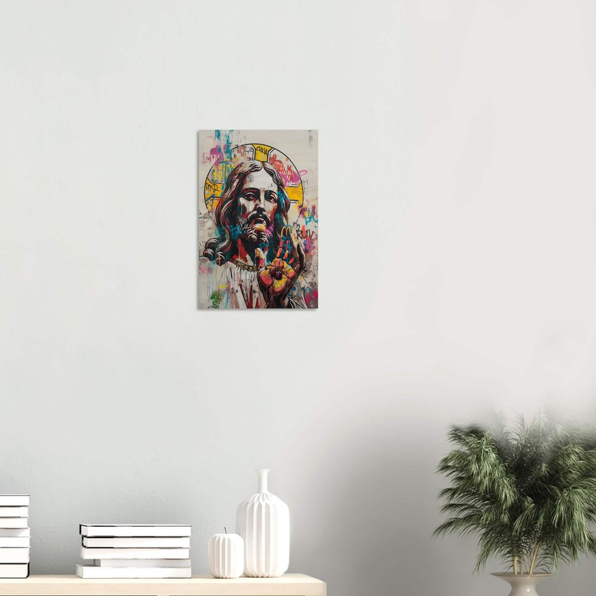 The Messiah Jesus Christian Art Da Vinci Modern Art - Wood Prints - 30x45 cm / 12x18″ - 20 mm