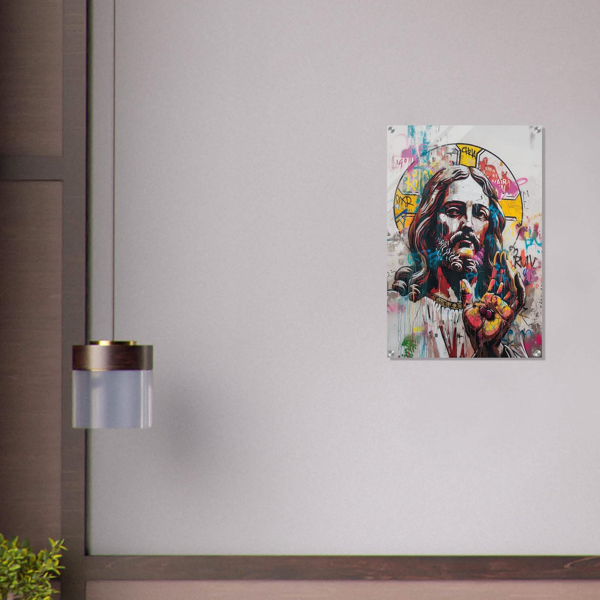 The Messiah Jesus Christian Art Da Vinci Modern Art - Acrylic Print - 50x75 cm / 20x30″ -