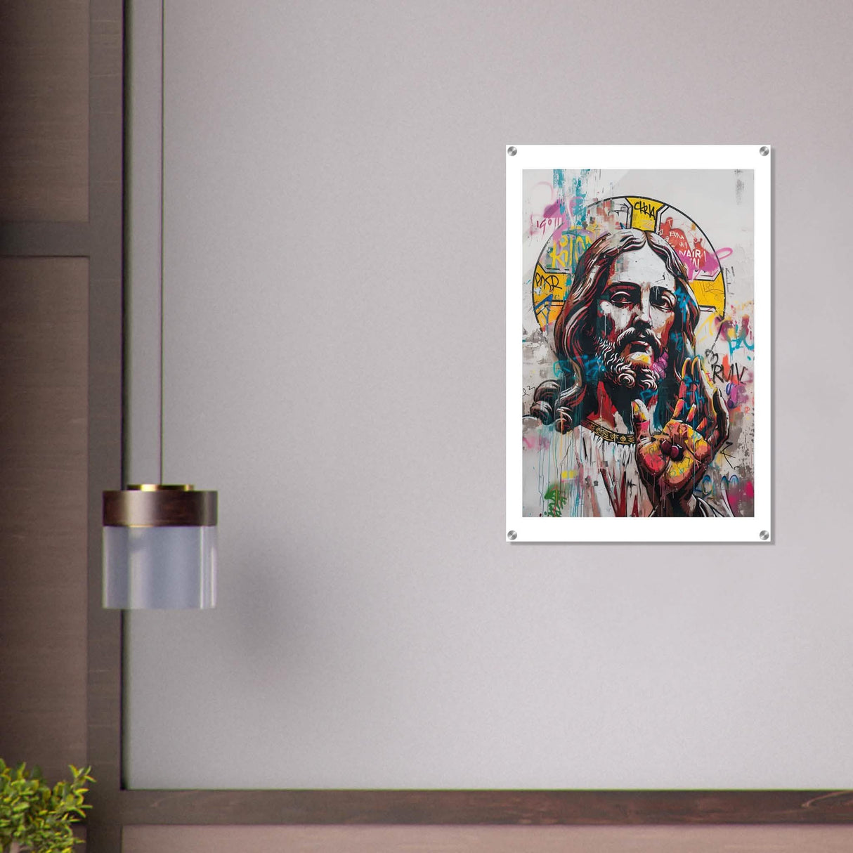 The Messiah Jesus Christian Art Da Vinci Modern Art - Acrylic Print - 60x90 cm / 24x36″ -