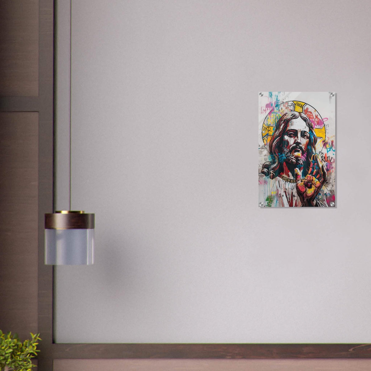 The Messiah Jesus Christian Art Da Vinci Modern Art - Acrylic Print - 40x60 cm / 16x24″ -