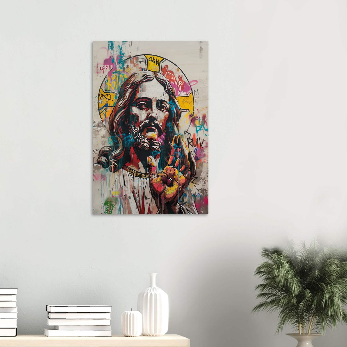 The Messiah Jesus Christian Art Da Vinci Modern Art - Wood Prints - 50x75 cm / 20x30″ - 10 mm