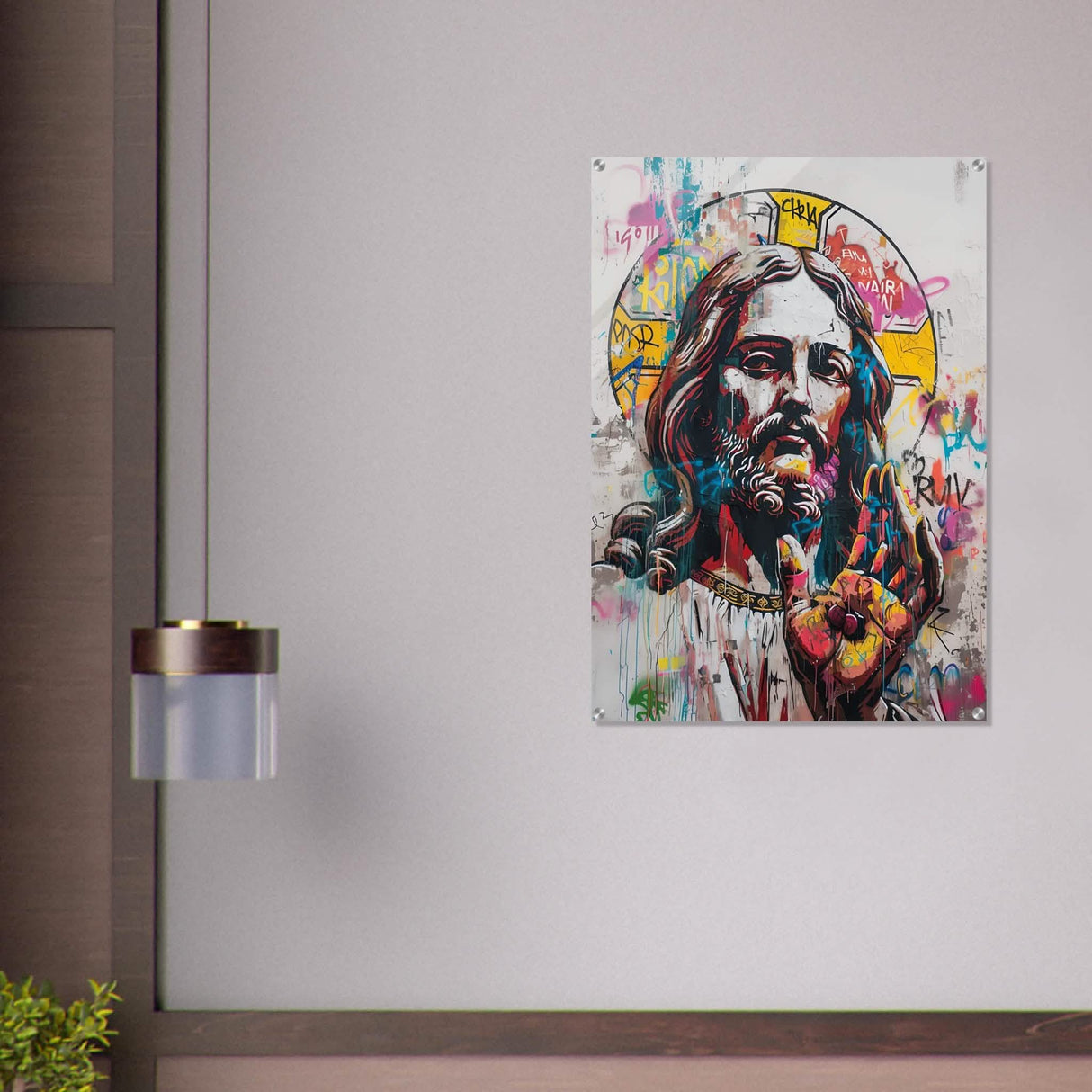 The Messiah Jesus Christian Art Da Vinci Modern Art - Acrylic Print - 70x100 cm / 28x40″ -