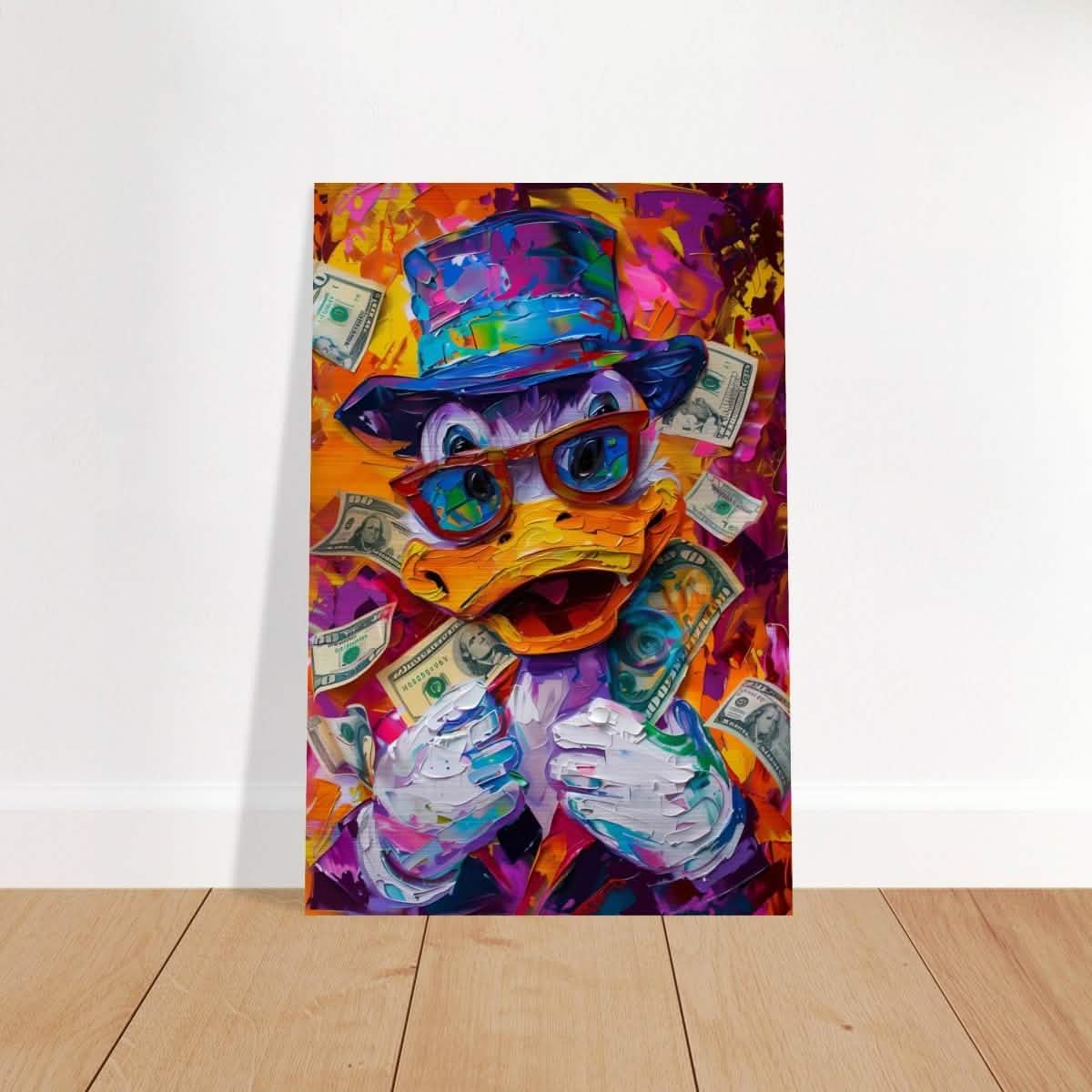 The Millionaire Duck | Contemporary Pop Culture wall Art print - Brushed Aluminum Print - 30x45 cm / 12x18″ -