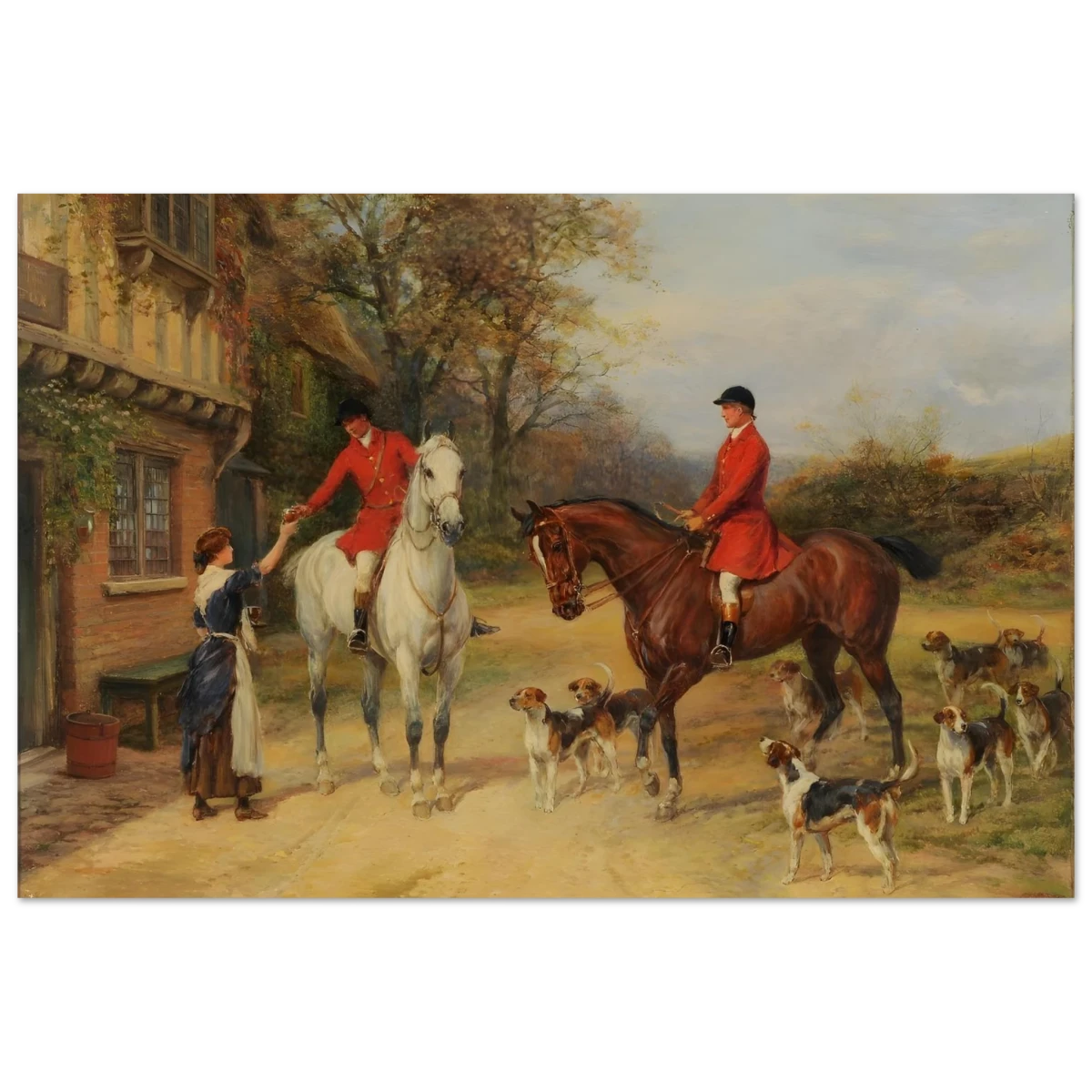 The Morning Meet – Equestrian & Hunting Scene Wall Art Print - Fine Art Poster - 40x60 cm / 16x24″ -