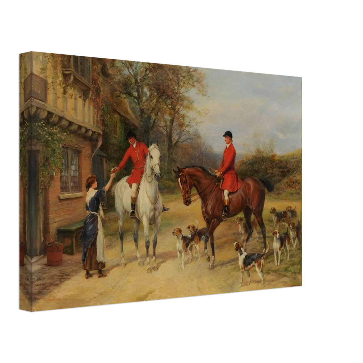 The Morning Meet – Equestrian & Hunting Scene Wall Art Print - Canvas - 30x45 cm / 12x18″ -