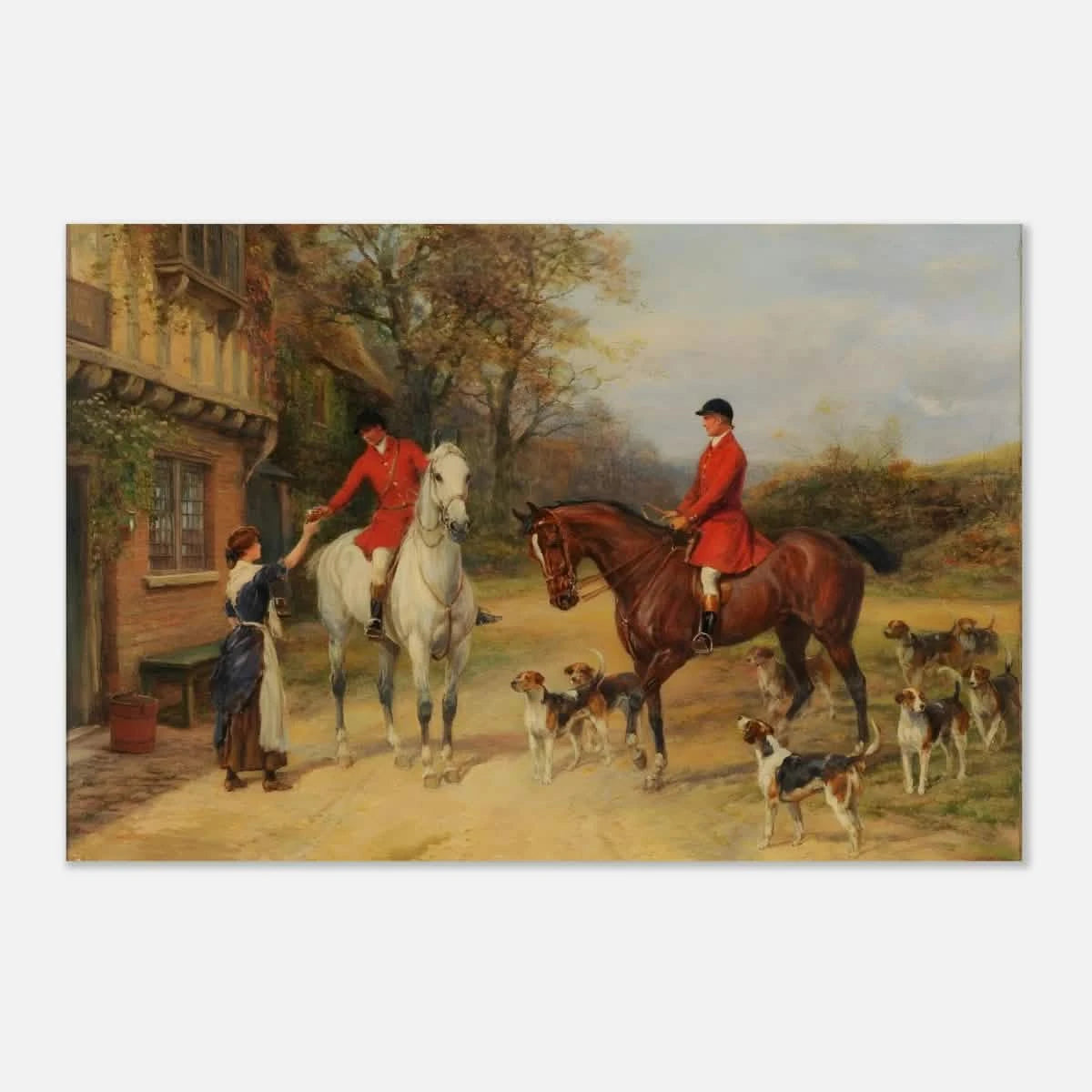The Morning Meet – Equestrian & Hunting Scene Wall Art Print - Aluminum Print - 20x30 cm / 8x12″ -