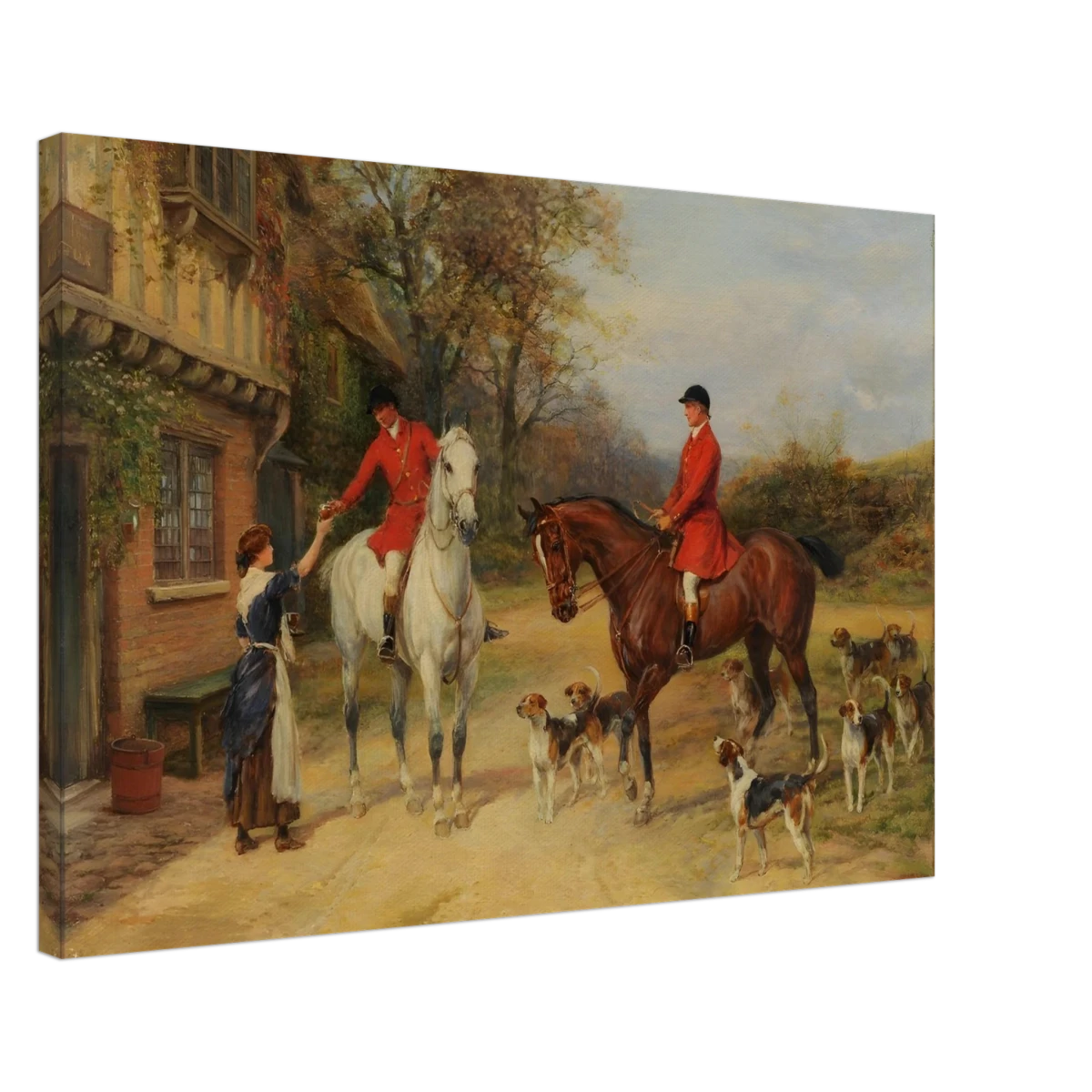 The Morning Meet – Equestrian & Hunting Scene Wall Art Print - Canvas - 50x75 cm / 20x30″ -