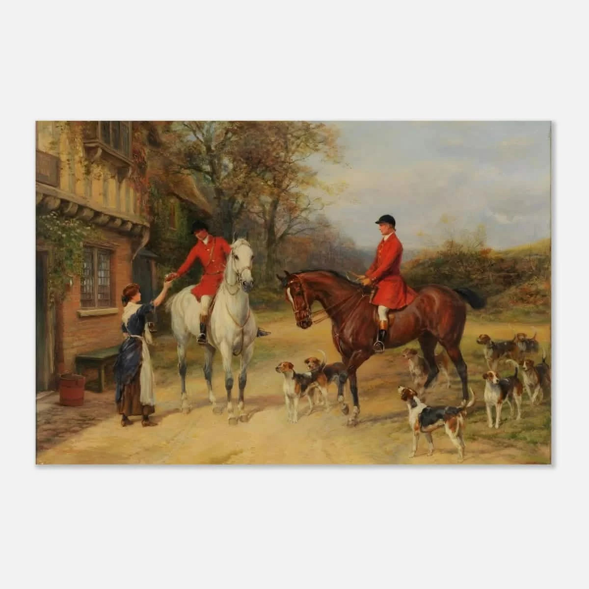 The Morning Meet – Equestrian & Hunting Scene Wall Art Print - Aluminum Print - 30x45 cm / 12x18″ -