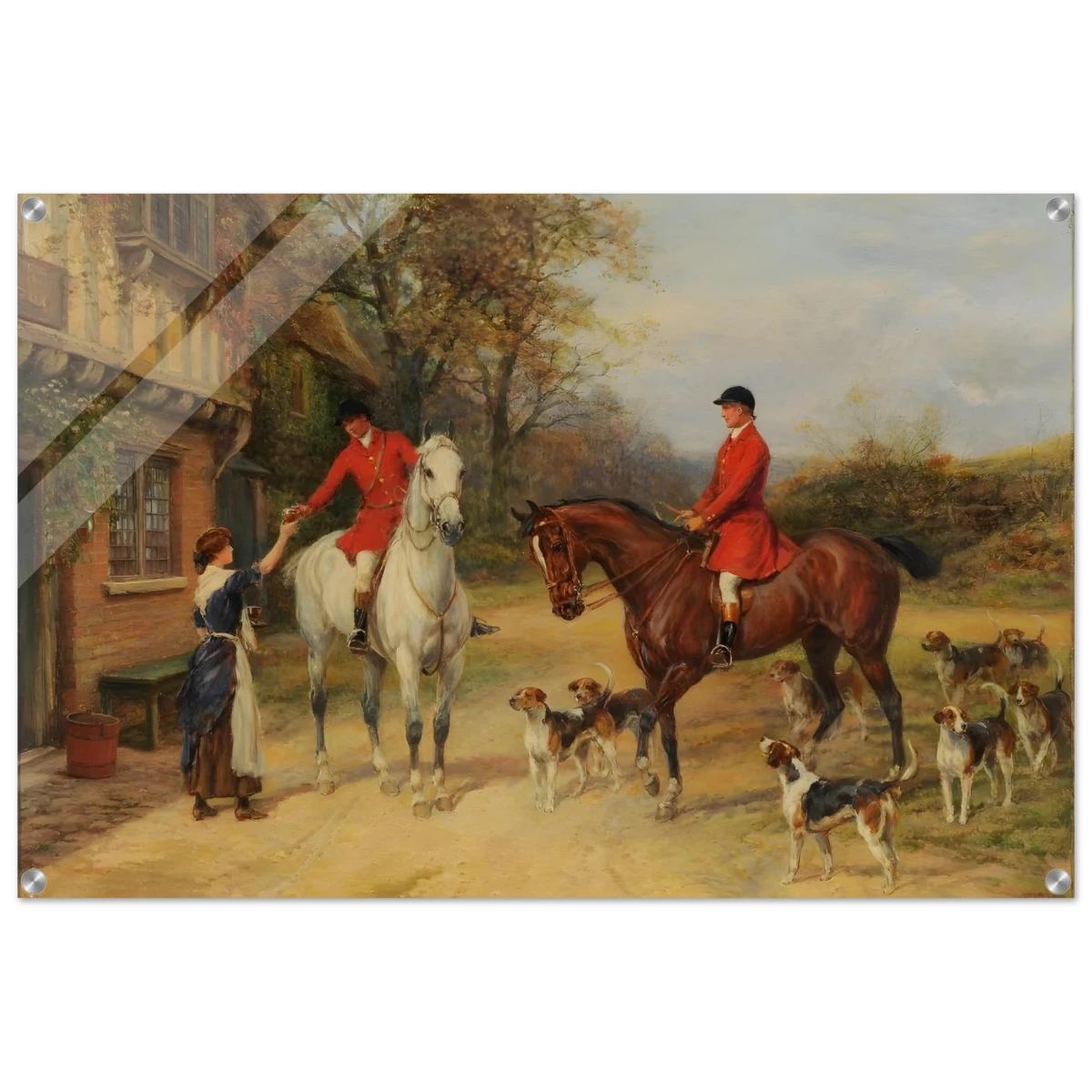 The Morning Meet – Equestrian & Hunting Scene Wall Art Print - Acrylic Print - 60x90 cm / 24x36″ -