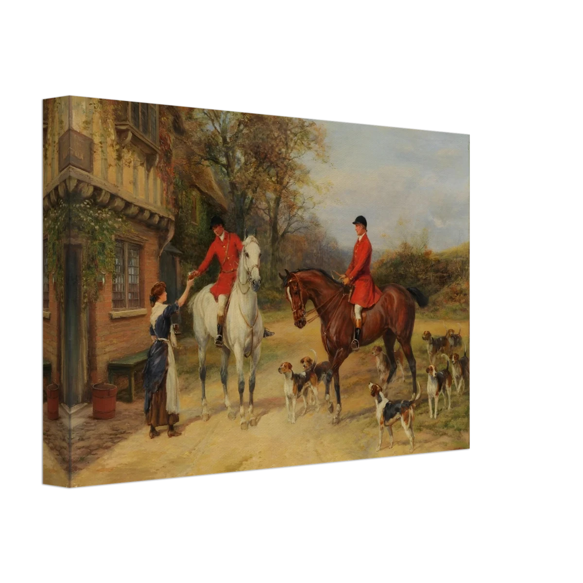 The Morning Meet – Equestrian & Hunting Scene Wall Art Print - Canvas - 20x30 cm / 8x12″ -