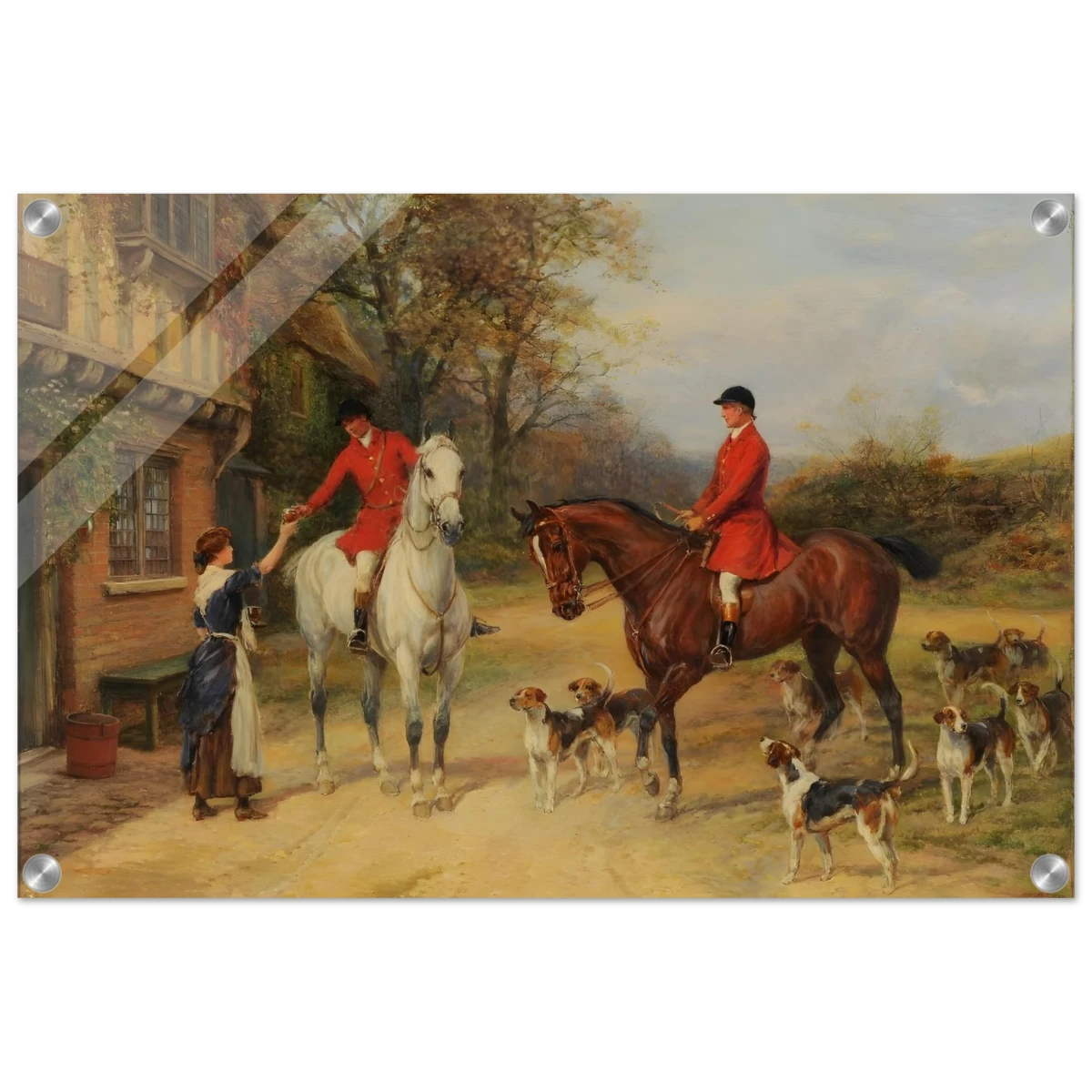 The Morning Meet – Equestrian & Hunting Scene Wall Art Print - Acrylic Print - 40x60 cm / 16x24″ -