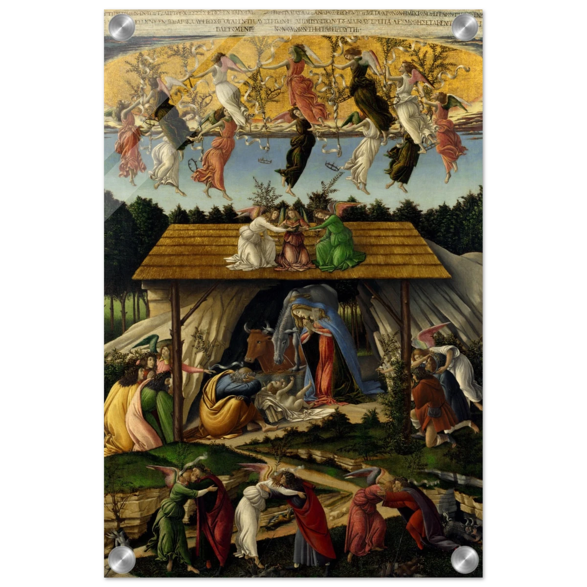 The Mystical Nativity by Sandro Botticelli | Vintage Wall art print - 30x45 cm / 12x18″ - Acrylic Print -