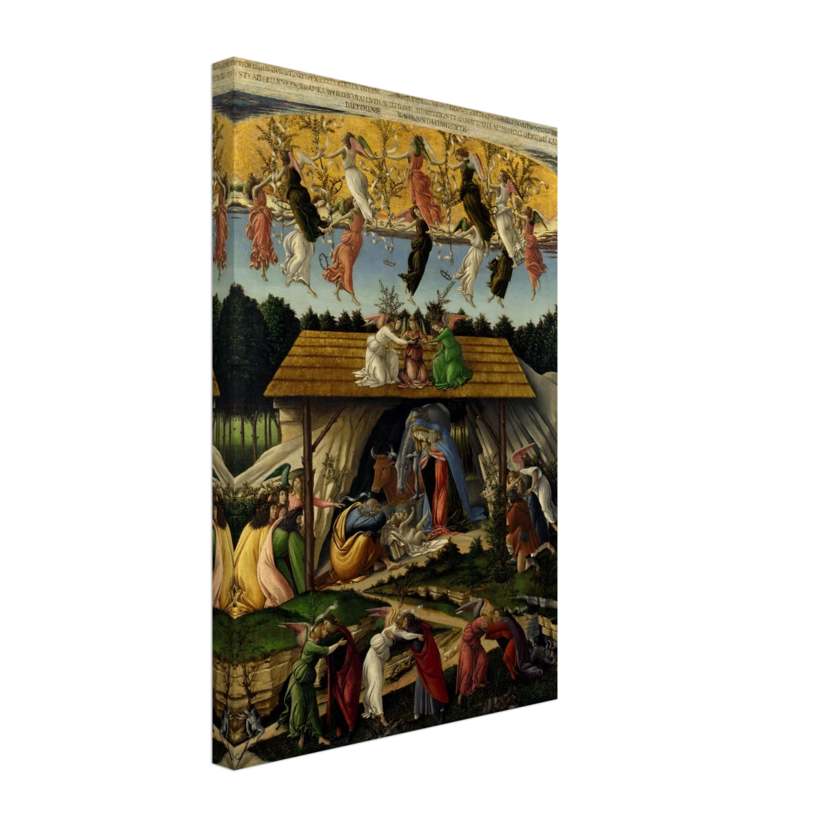 The Mystical Nativity by Sandro Botticelli | Vintage Wall art print - 30x45 cm / 12x18″ - Canvas -