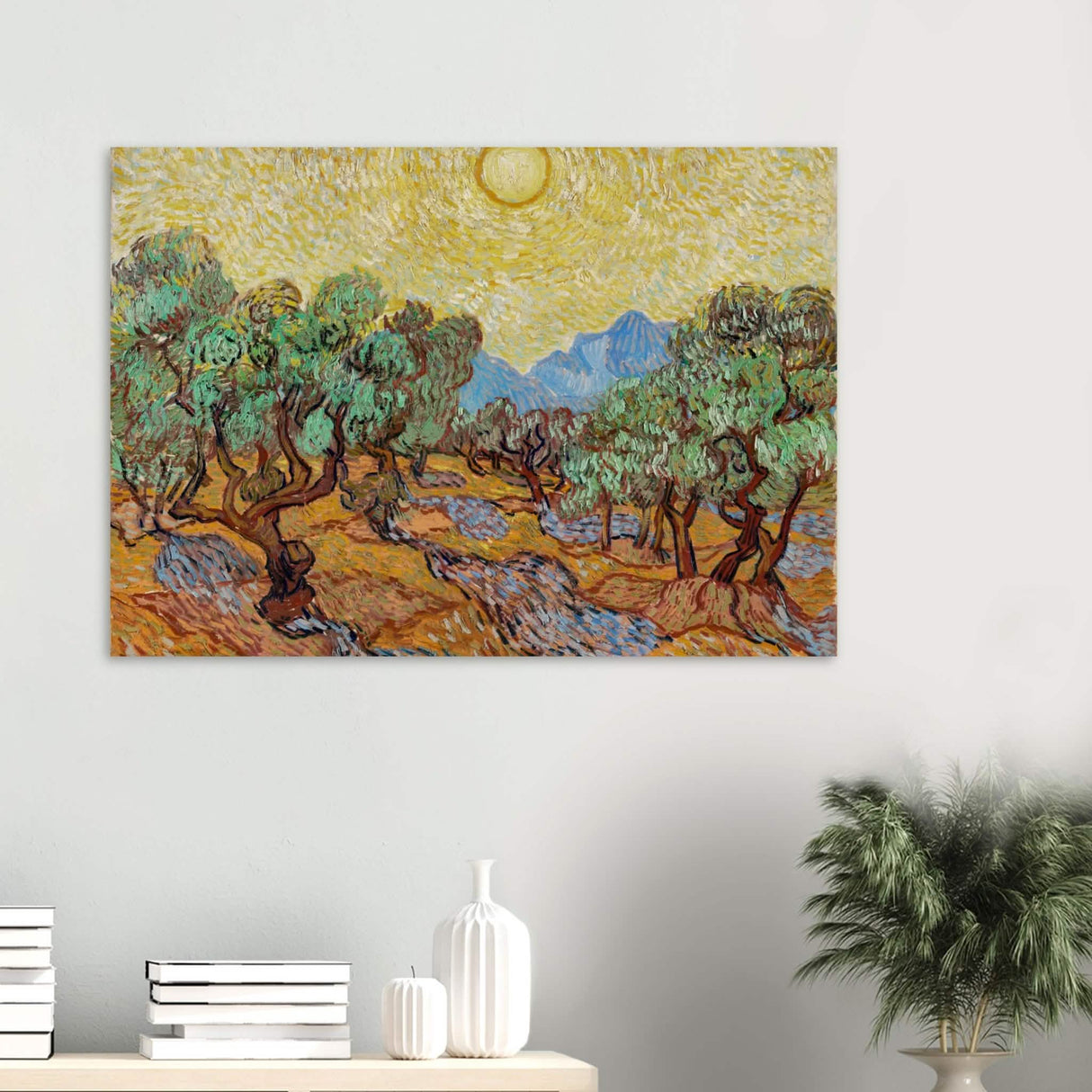 The Olive Trees by Vincent van Gogh - Wood Prints - 70x100 cm / 28x40″ - 10 mm