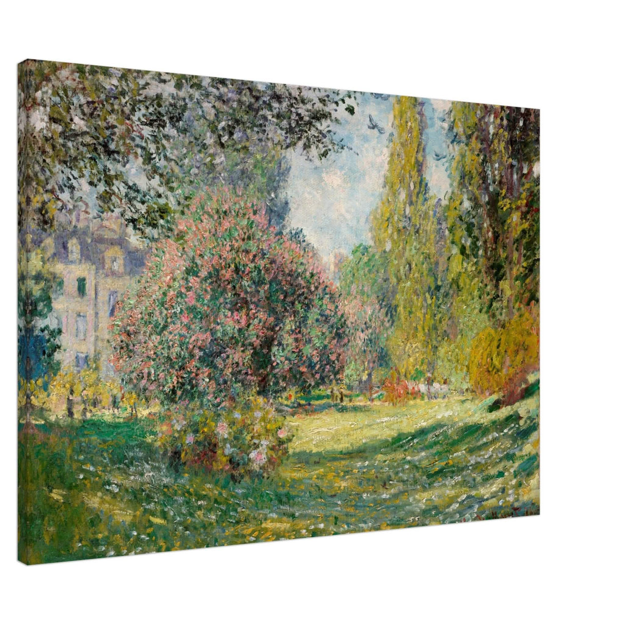 The Parc Monceau by Claude Monet 1876 - Canvas - 70x100 cm / 28x40″ - Slim