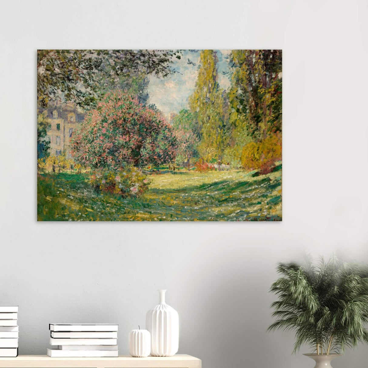 The Parc Monceau by Claude Monet 1876 - Wood Prints - 70x100 cm / 28x40″ - 20 mm