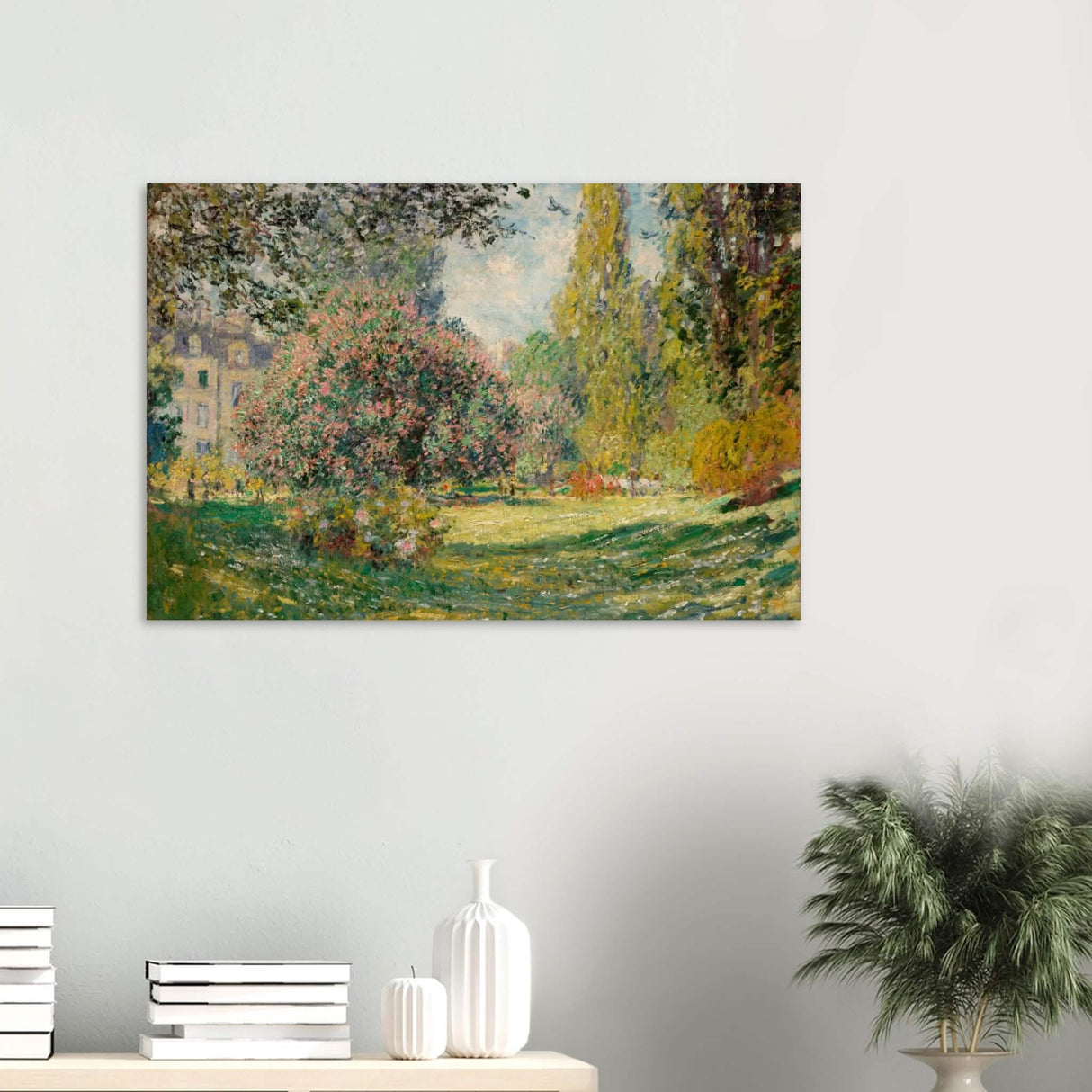 The Parc Monceau by Claude Monet 1876 - Wood Prints - 60x90 cm / 24x36″ - 10 mm