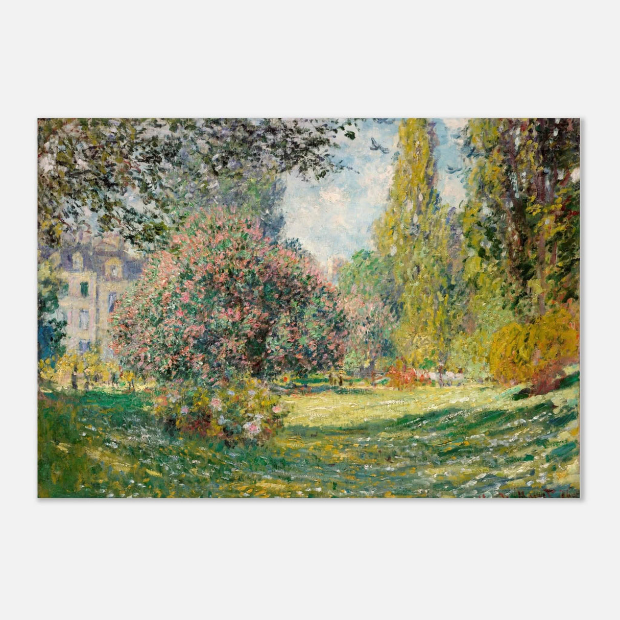 The Parc Monceau by Claude Monet 1876 - Aluminum Print - 70x100 cm / 28x40″ -