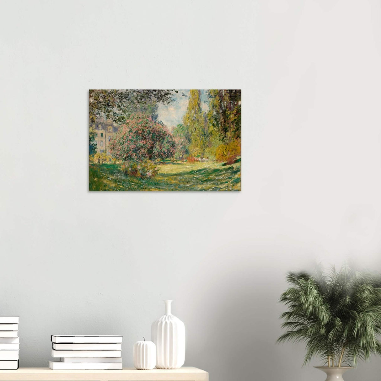 The Parc Monceau by Claude Monet 1876 - Wood Prints - 40x60 cm / 16x24″ - 10 mm