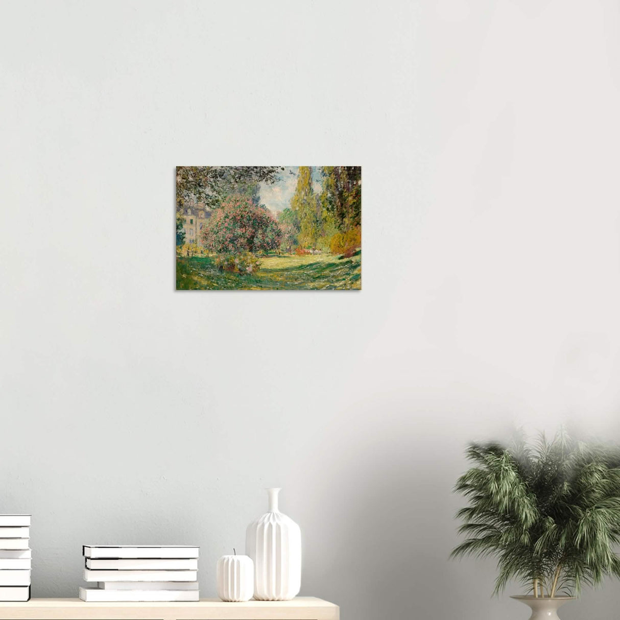 The Parc Monceau by Claude Monet 1876 - Wood Prints - 30x45 cm / 12x18″ - 10 mm