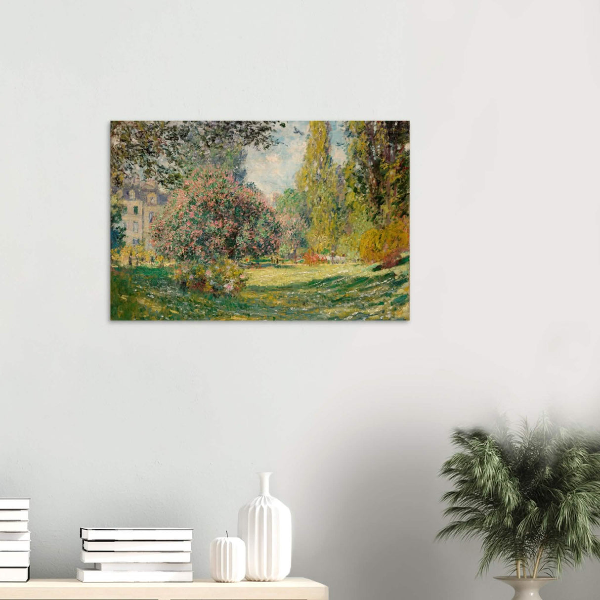 The Parc Monceau by Claude Monet 1876 - Wood Prints - 50x75 cm / 20x30″ - 20 mm