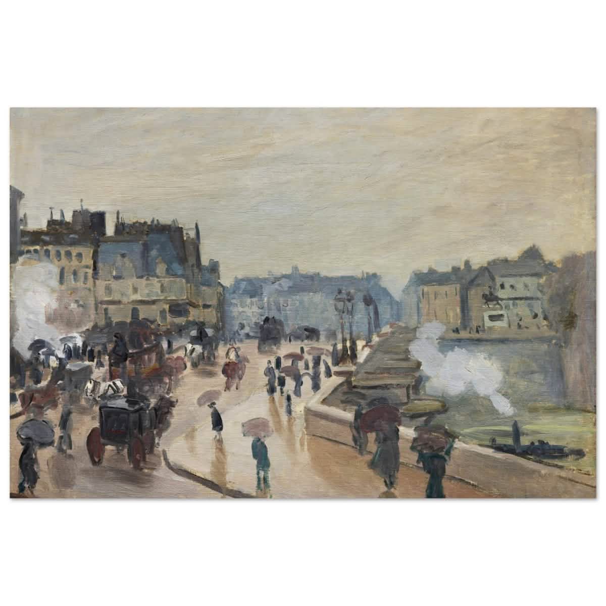 The Pont Neuf (1871), by Claude Monet | Wall art print - 40x60 cm / 16x24″ - Aluminum Print -