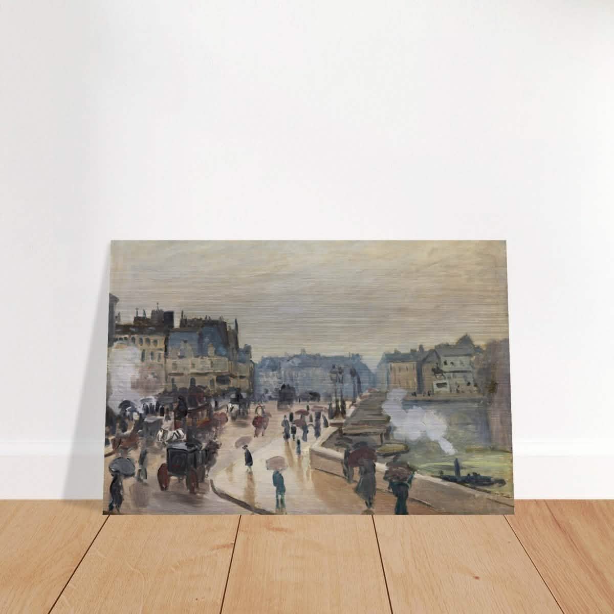 The Pont Neuf (1871), by Claude Monet | Wall art print - 40x60 cm / 16x24″ - Brushed Aluminum Print -