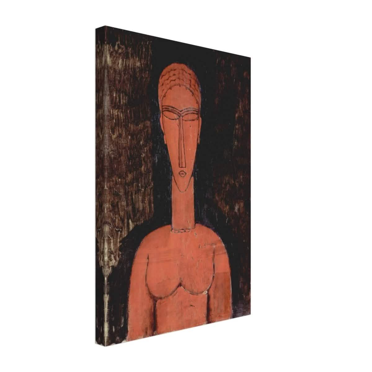The Red Bust (1913) by Amedeo Modigliani | Vintage wall art print | Expressionism - Canvas - 30x45 cm / 12x18″ -