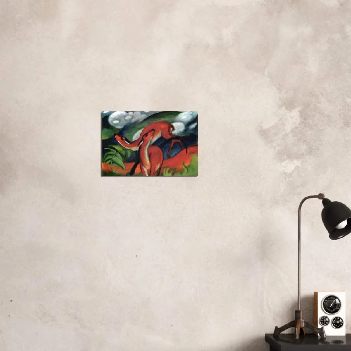 The Red Deer II – Franz Marc | Vintage Art Print - Aluminum Print - 30x45 cm / 12x18″ -