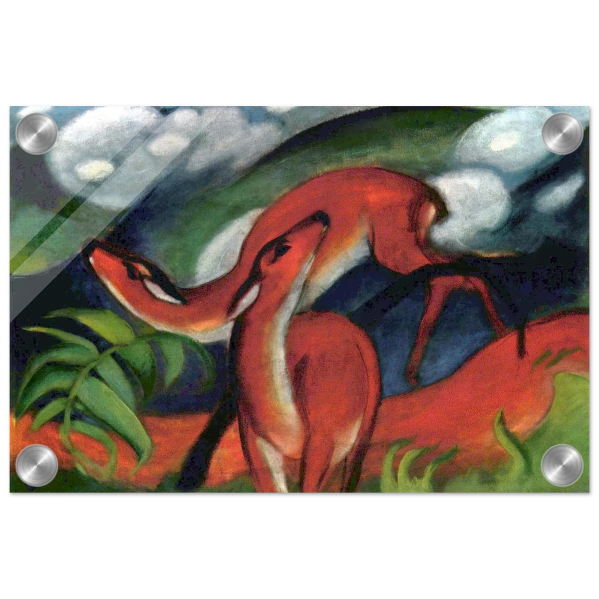 The Red Deer II – Franz Marc | Vintage Art Print - Acrylic Print - 20x30 cm / 8x12″ -