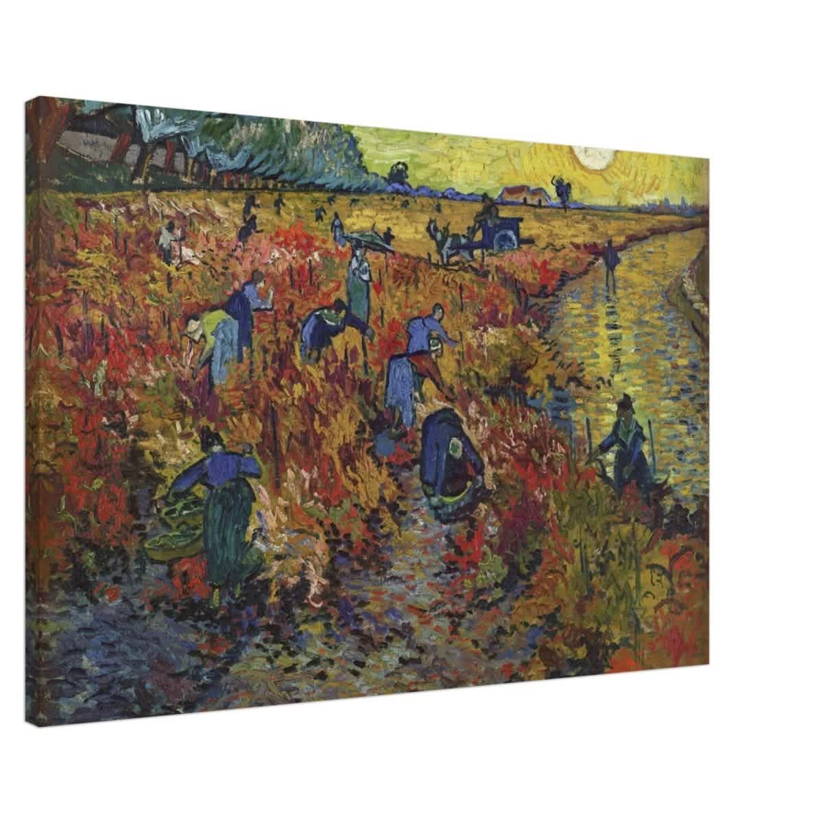 The Red Vineyard by Vincent van Gogh - Canvas - 60x90 cm / 24x36″ - Slim