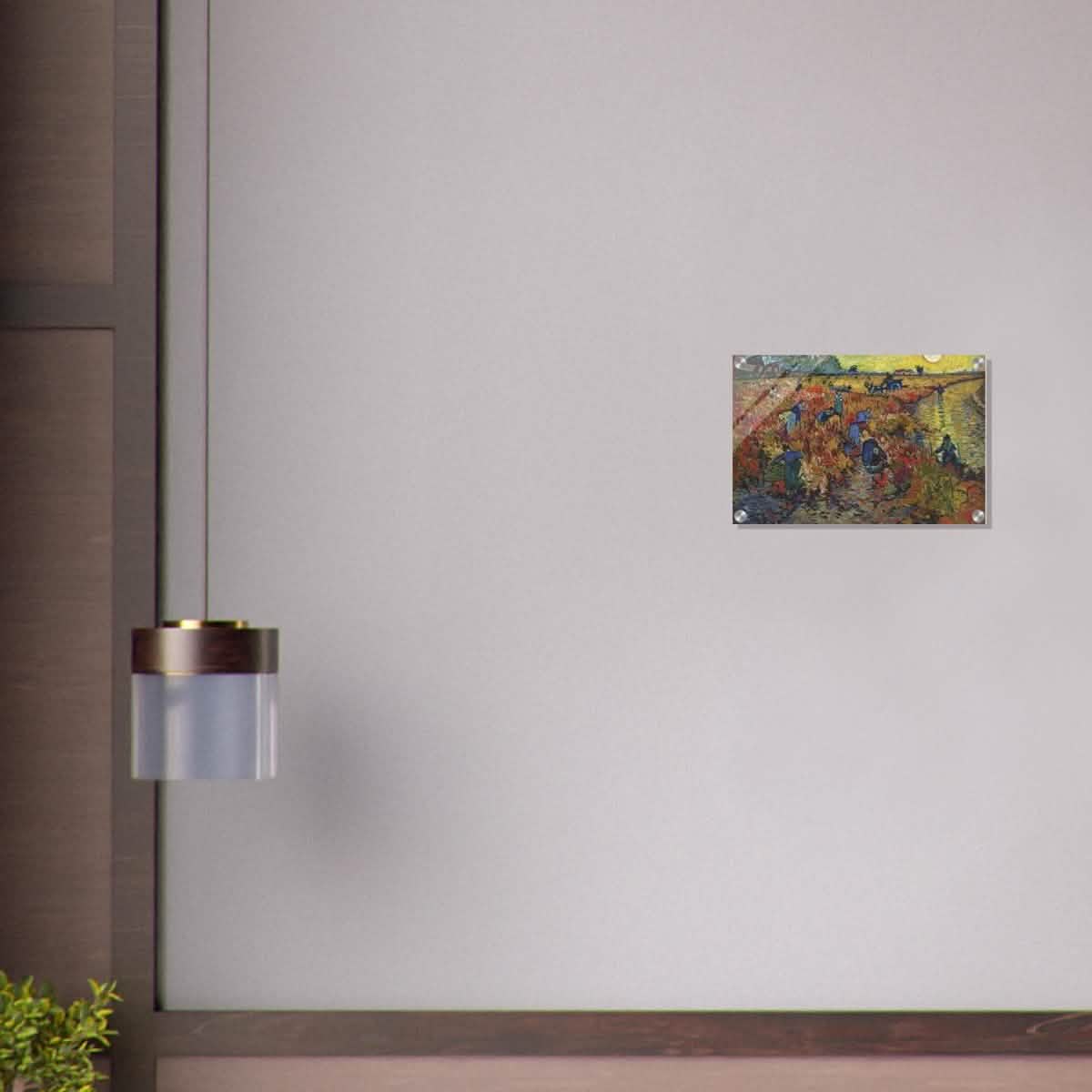 The Red Vineyard by Vincent van Gogh - Acrylic Print - 30x45 cm / 12x18″ -