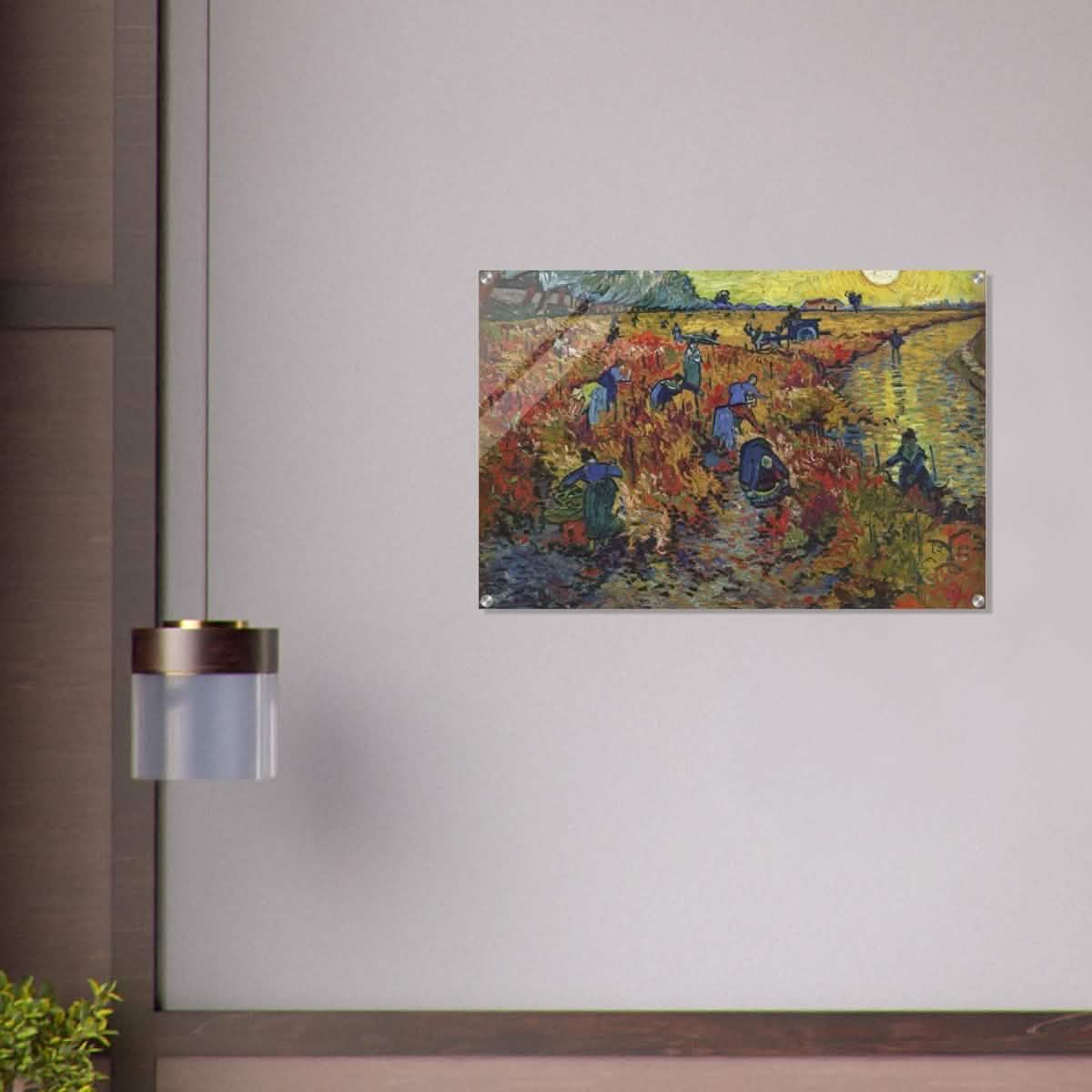 The Red Vineyard by Vincent van Gogh - Acrylic Print - 60x90 cm / 24x36″ -