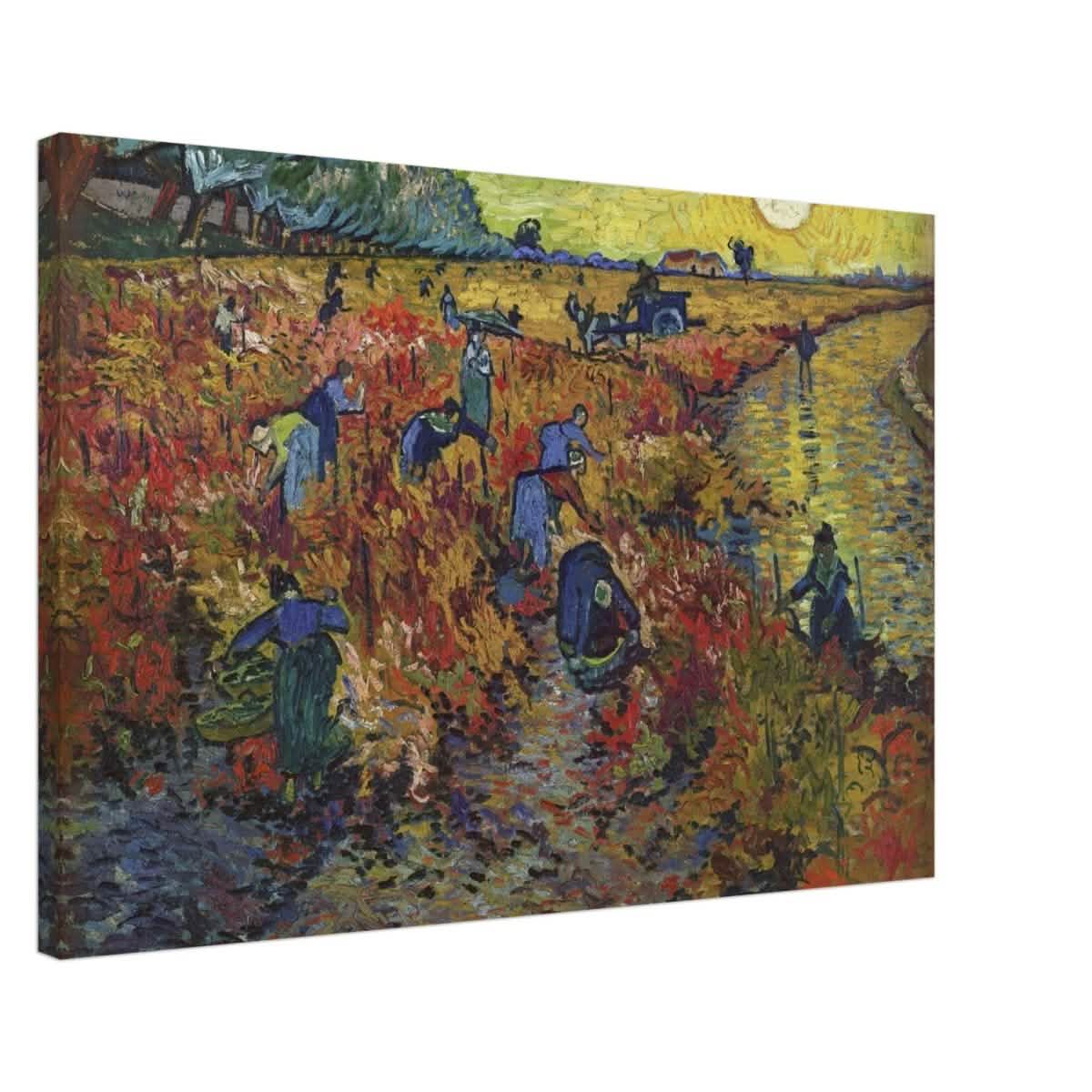 The Red Vineyard by Vincent van Gogh - Canvas - 60x90 cm / 24x36″ - Thick