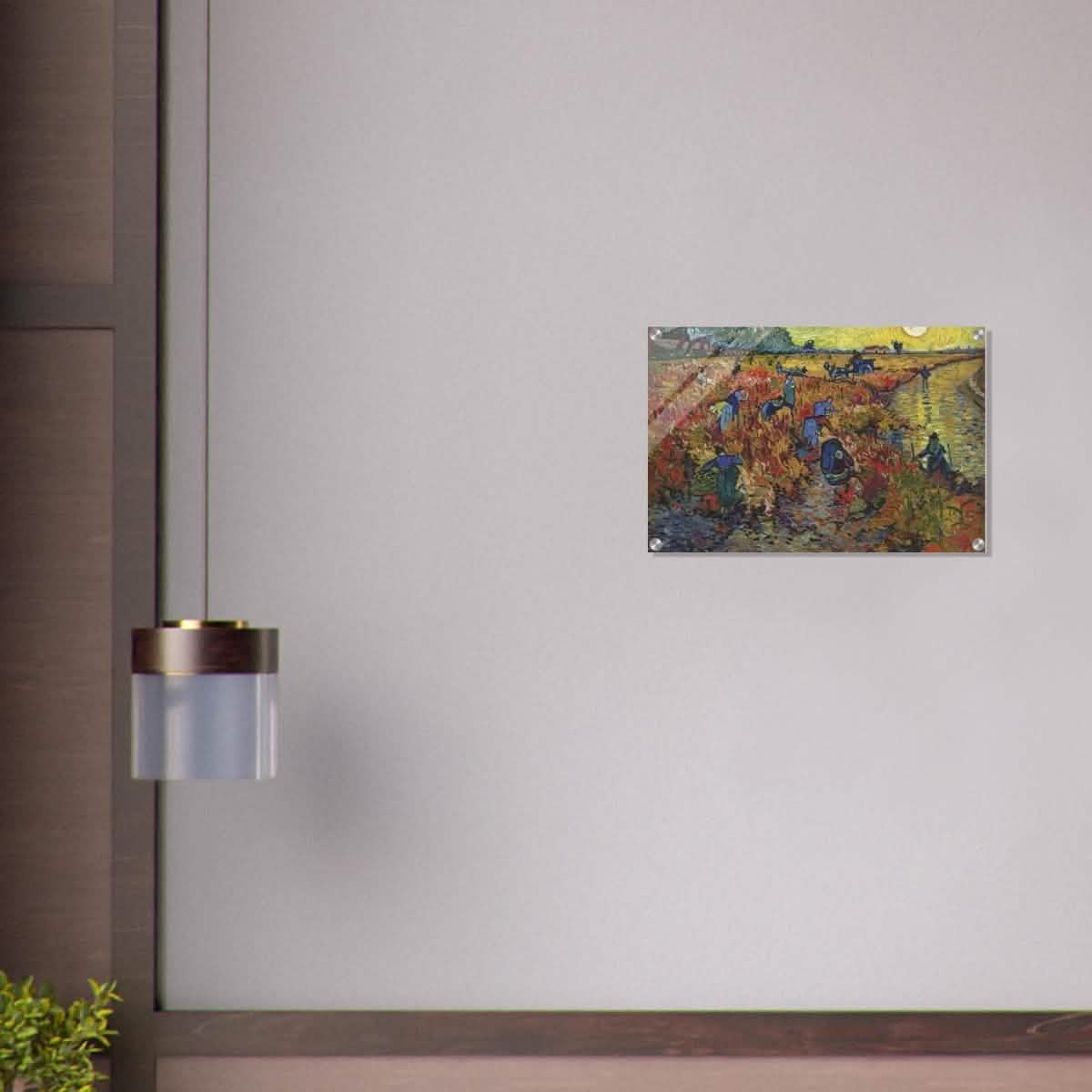 The Red Vineyard by Vincent van Gogh - Acrylic Print - 40x60 cm / 16x24″ -