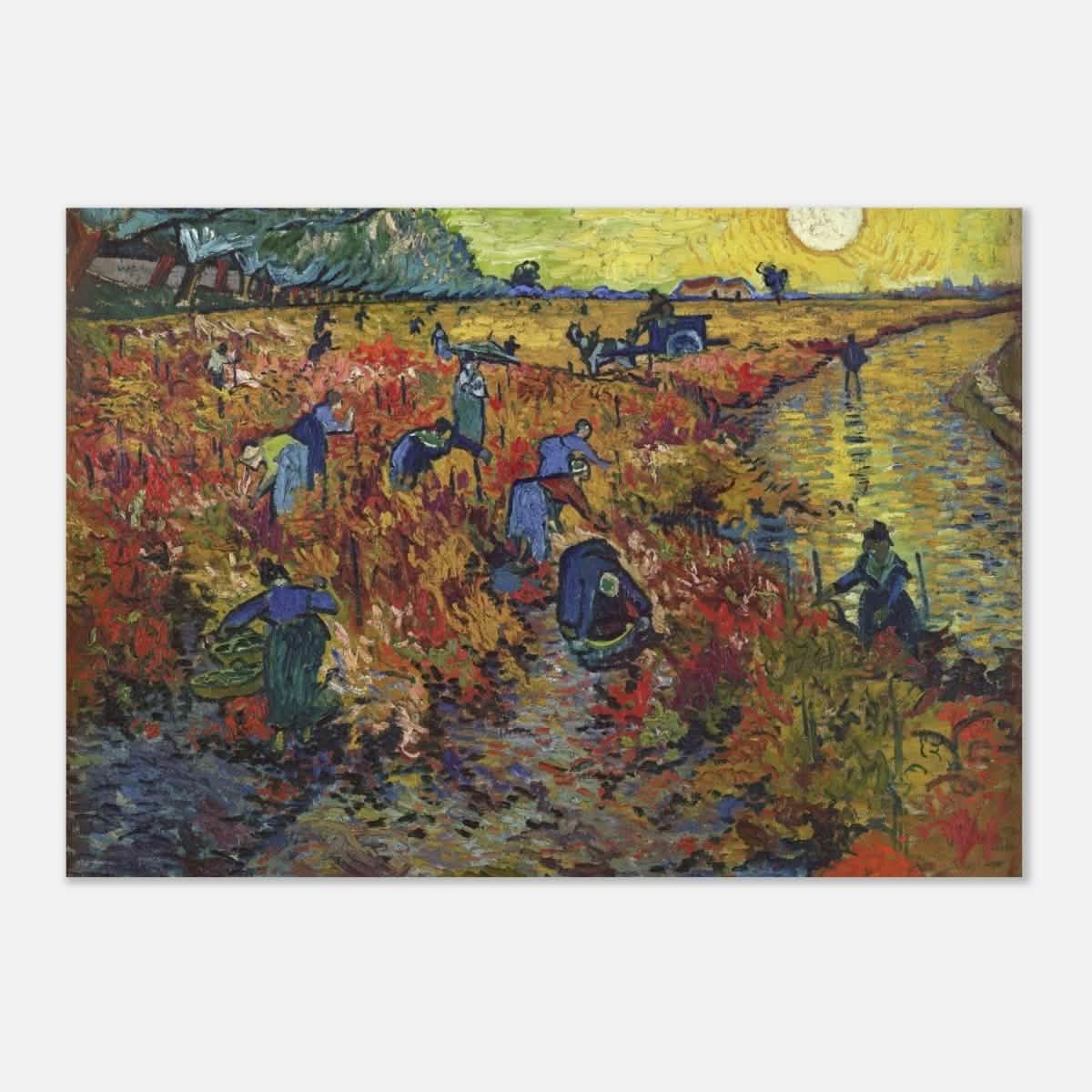 The Red Vineyard by Vincent van Gogh - Aluminum Print - 70x100 cm / 28x40″ -