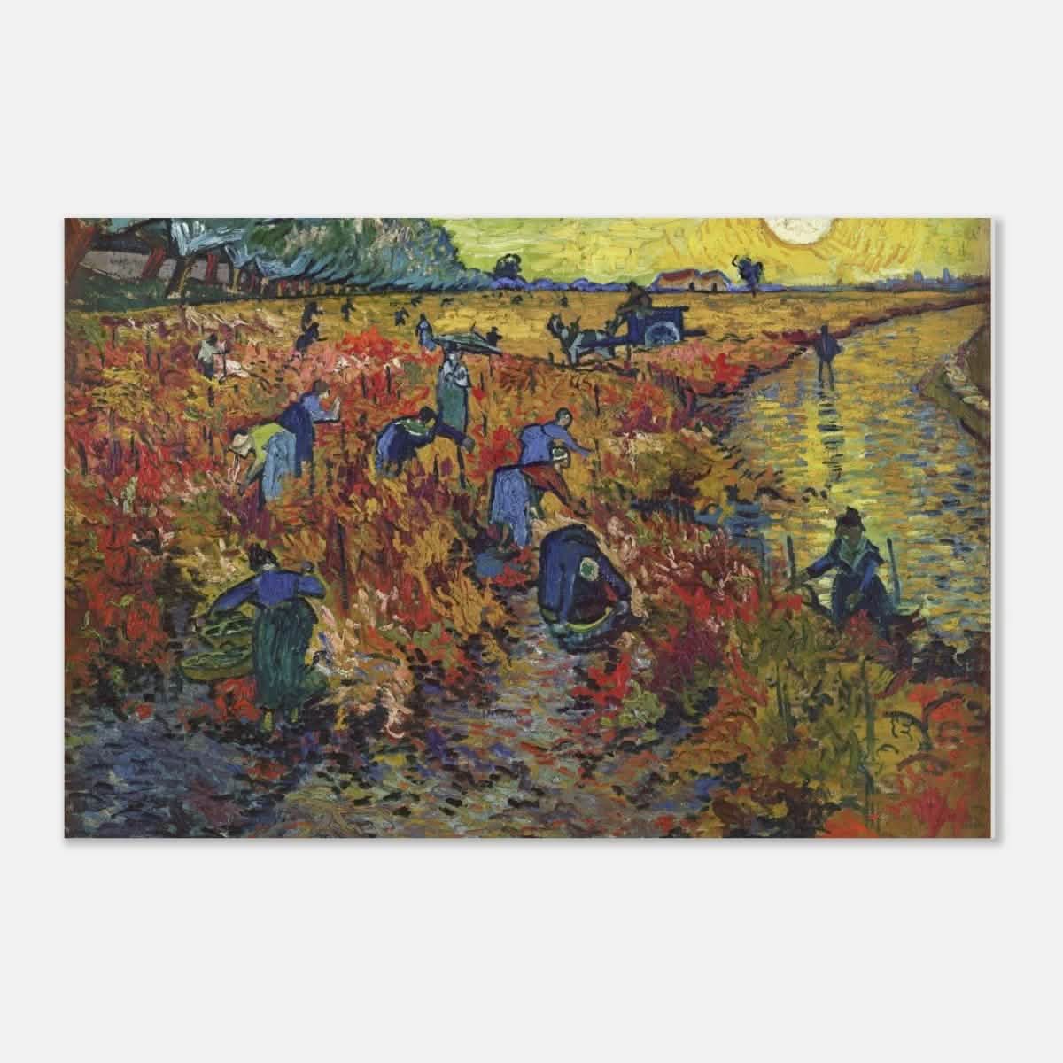 The Red Vineyard by Vincent van Gogh - Aluminum Print - 30x45 cm / 12x18″ -