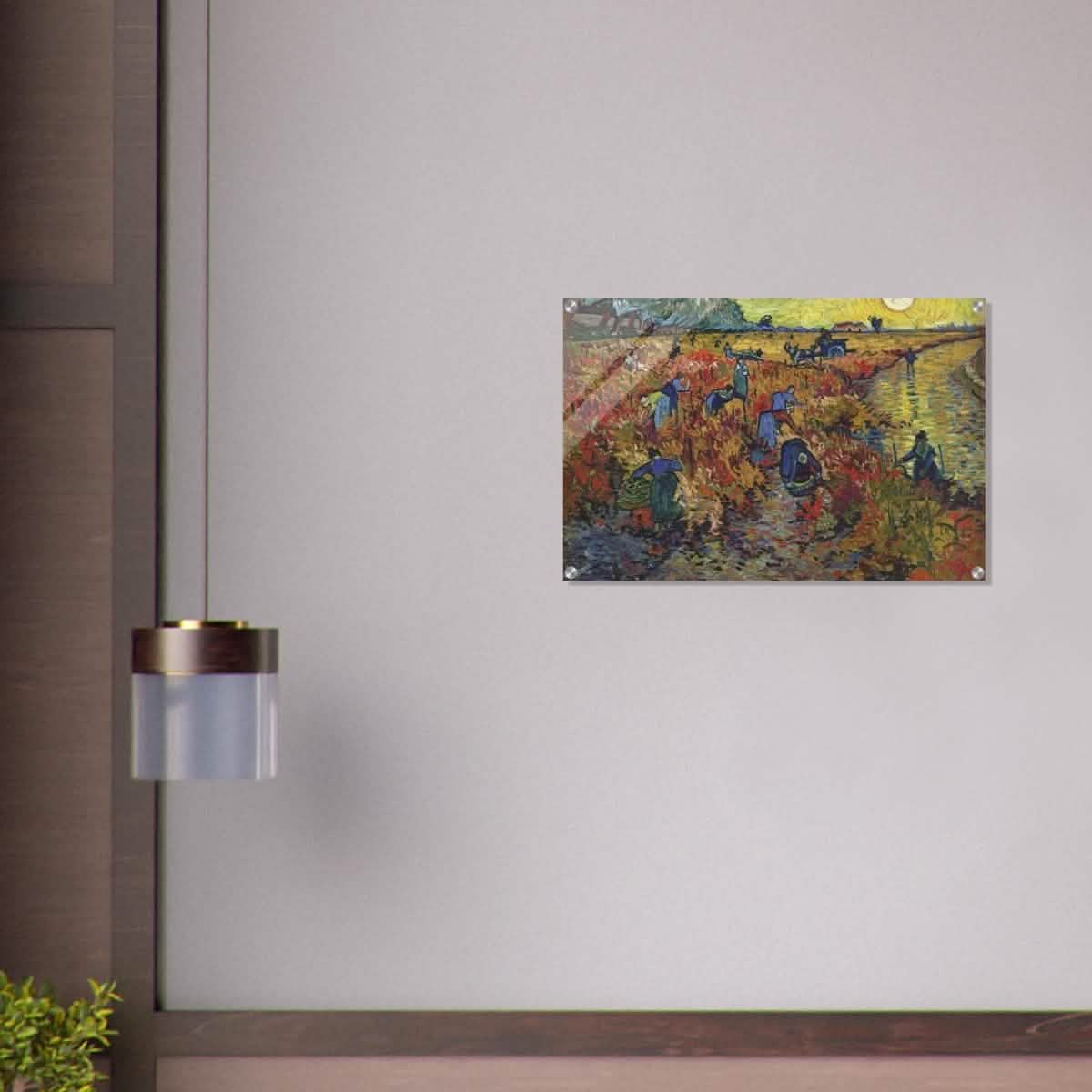 The Red Vineyard by Vincent van Gogh - Acrylic Print - 50x75 cm / 20x30″ -