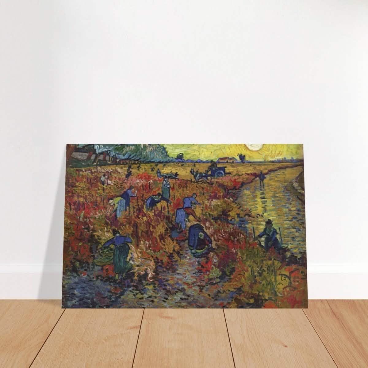 The Red Vineyard by Vincent van Gogh - Brushed Aluminum Print - 60x90 cm / 24x36″ -