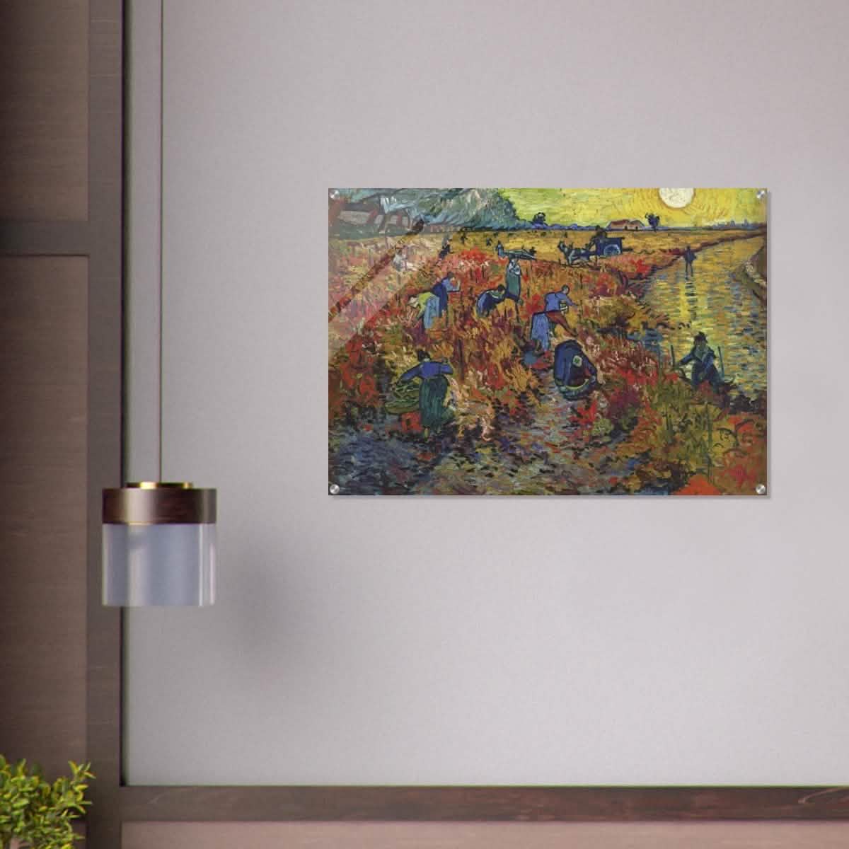 The Red Vineyard by Vincent van Gogh - Acrylic Print - 70x100 cm / 28x40″ -