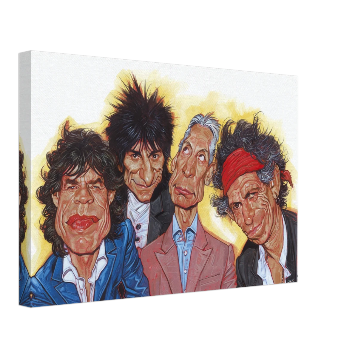 The Rolling Stones – A Rock & Roll Caricature Tribute - 30x45 cm / 12x18″ - Canvas -