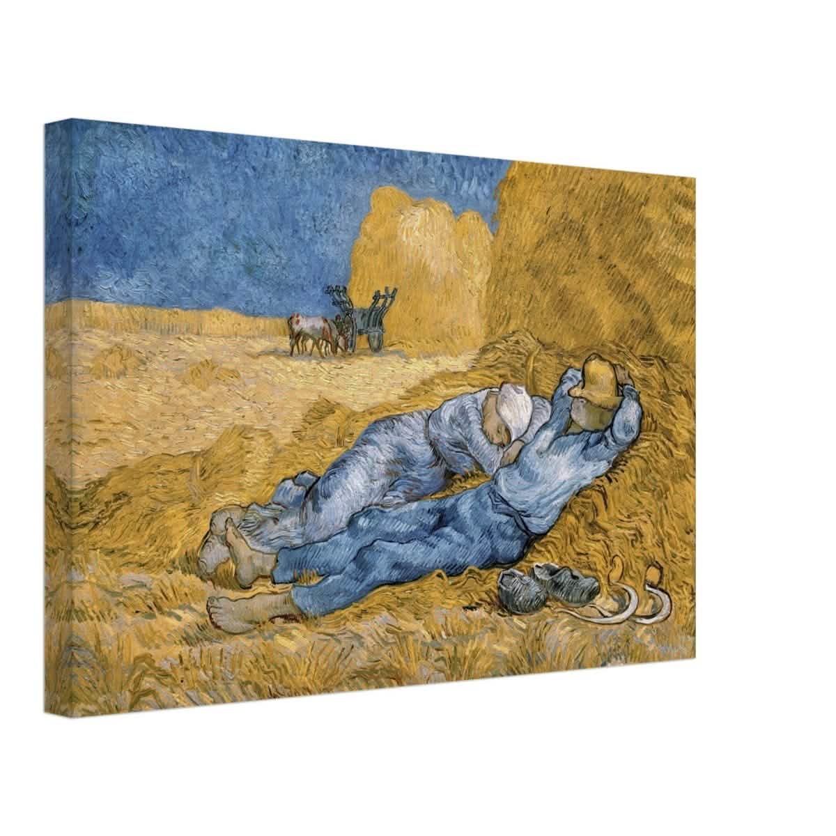 The Siesta | Noon: Rest from Work, 1889, by Vincent van Gogh | Vintage wall art print - Canvas - 30x45 cm / 12x18″ -