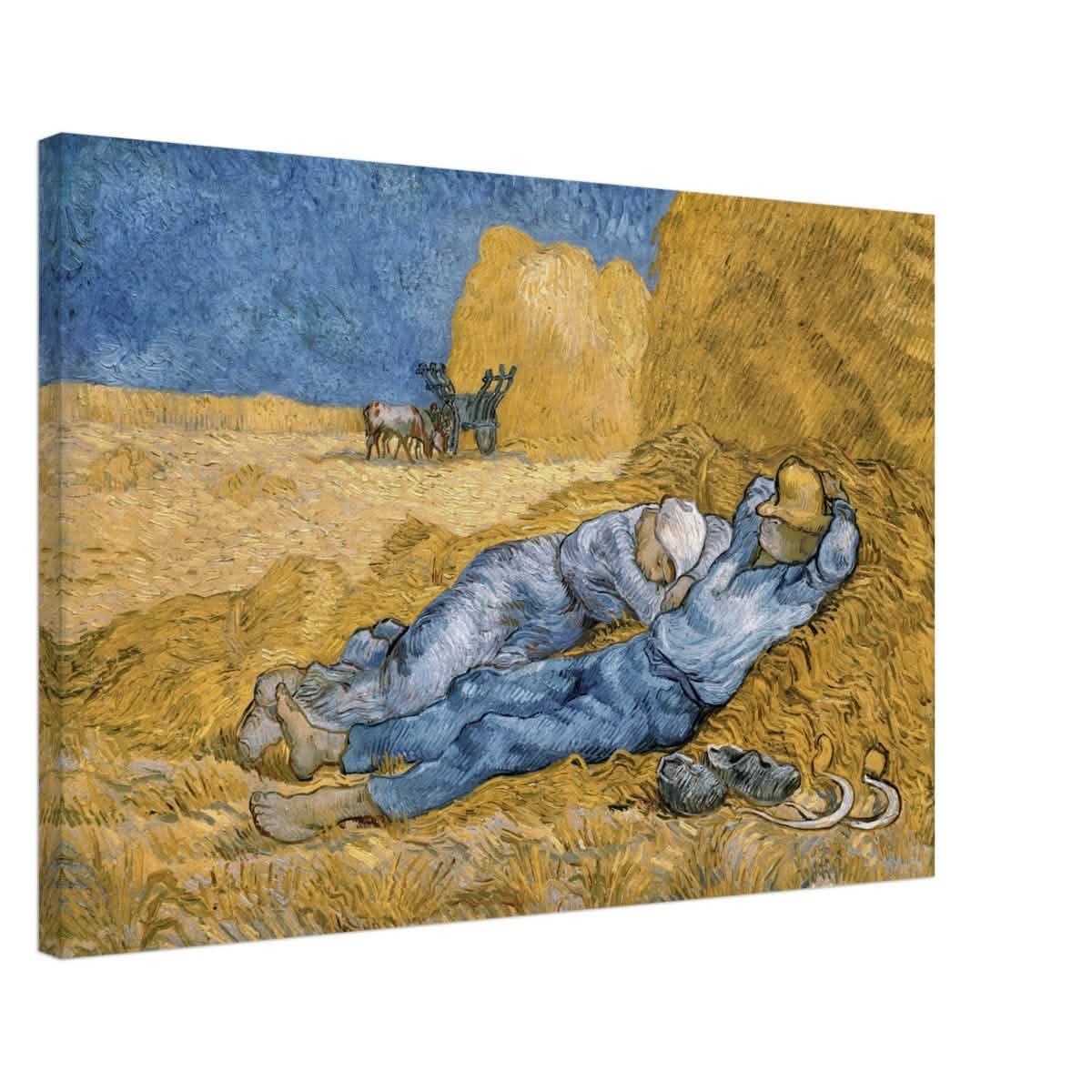 The Siesta | Noon: Rest from Work, 1889, by Vincent van Gogh | Vintage wall art print - Canvas - 50x75 cm / 20x30″ -