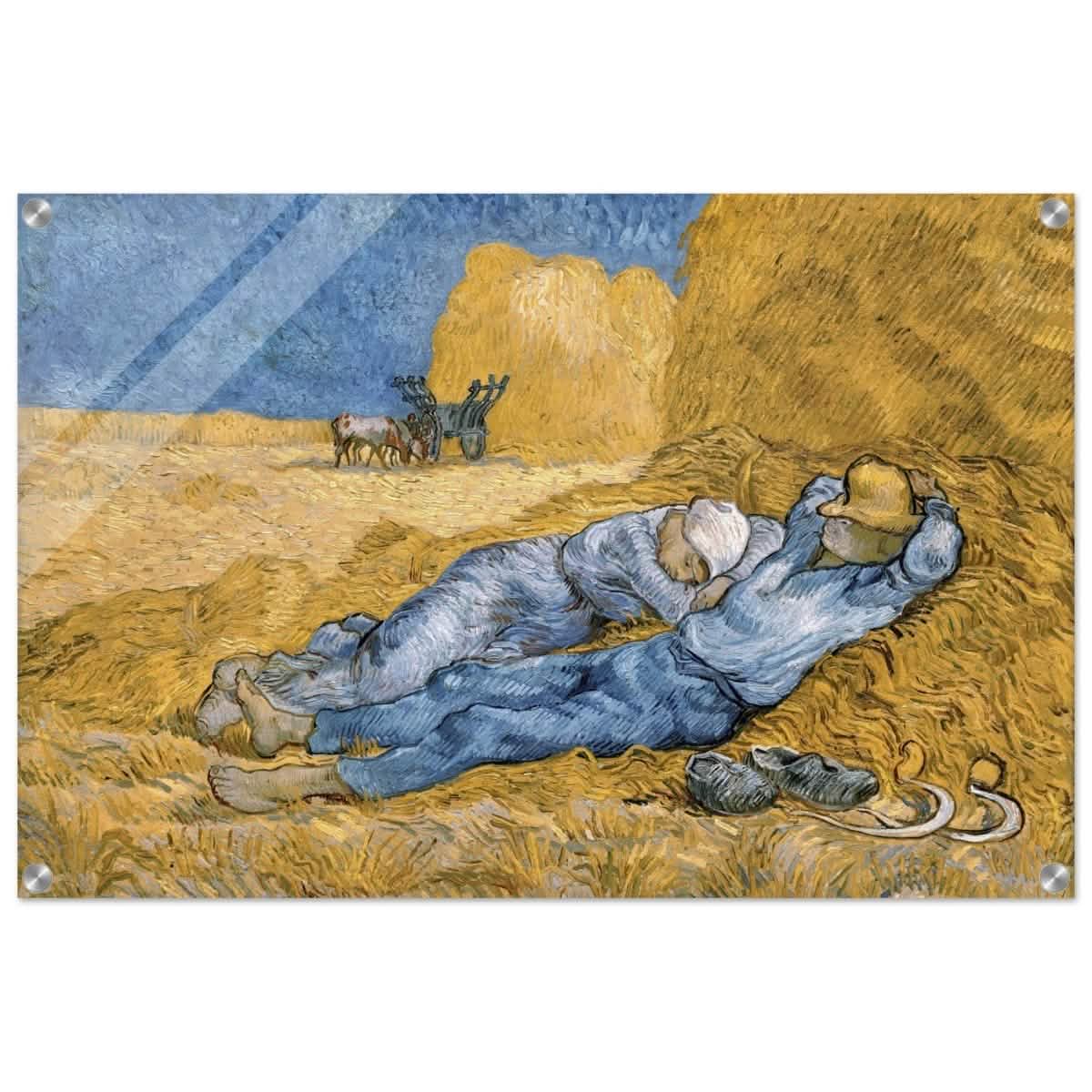 The Siesta | Noon: Rest from Work, 1889, by Vincent van Gogh | Vintage wall art print - Acrylic Print - 50x75 cm / 20x30″ -