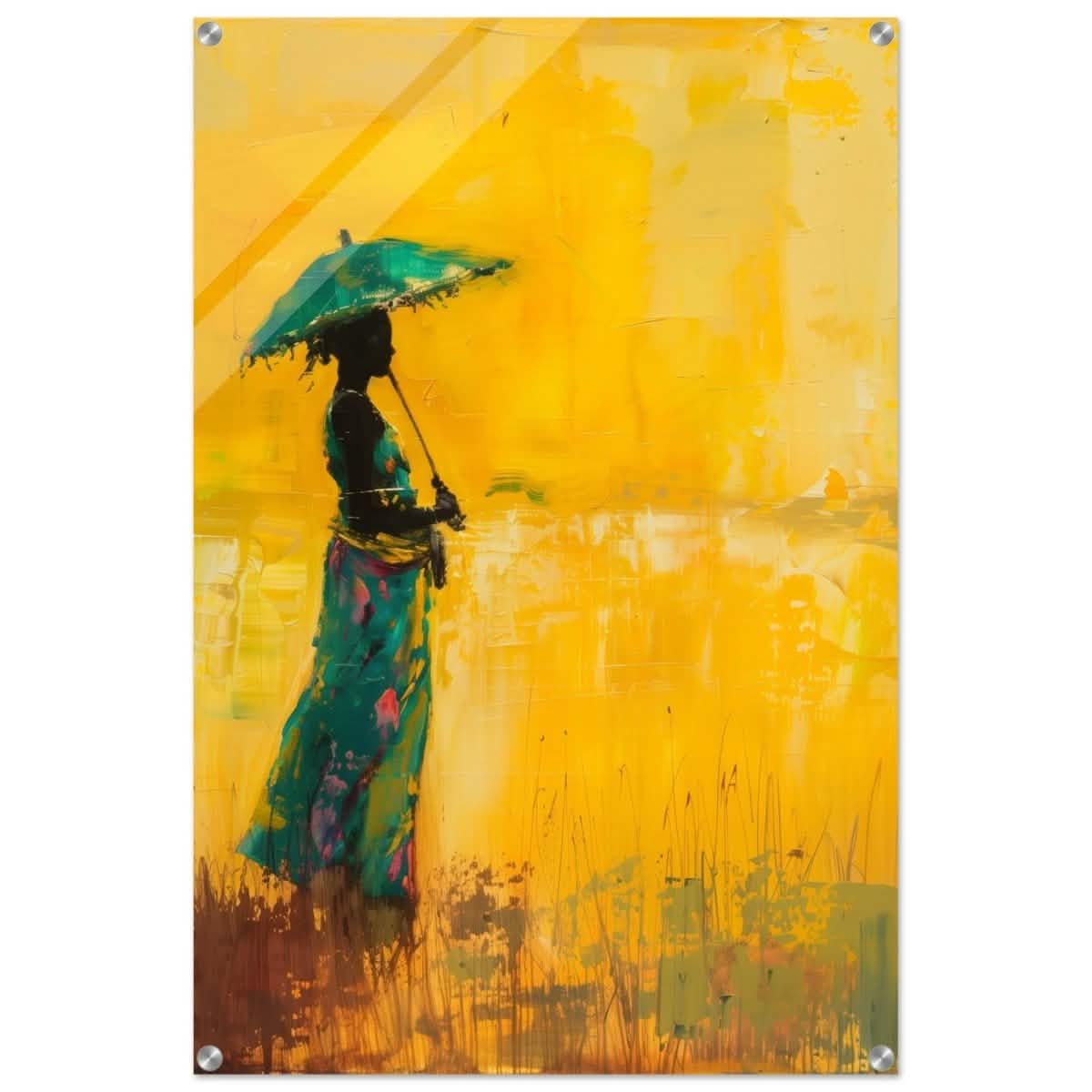 The Silent Journey V2 | Ethnic and Cultural Figurative Art | Minimalist Expressionism wall art print - Acrylic Print - 30x45 cm / 12x18″ -