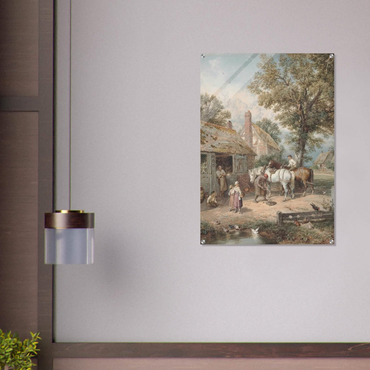 The Smithy by Myles Birket Foster Vintage Wall Art - Acrylic Print - 70x100 cm / 28x40″ -